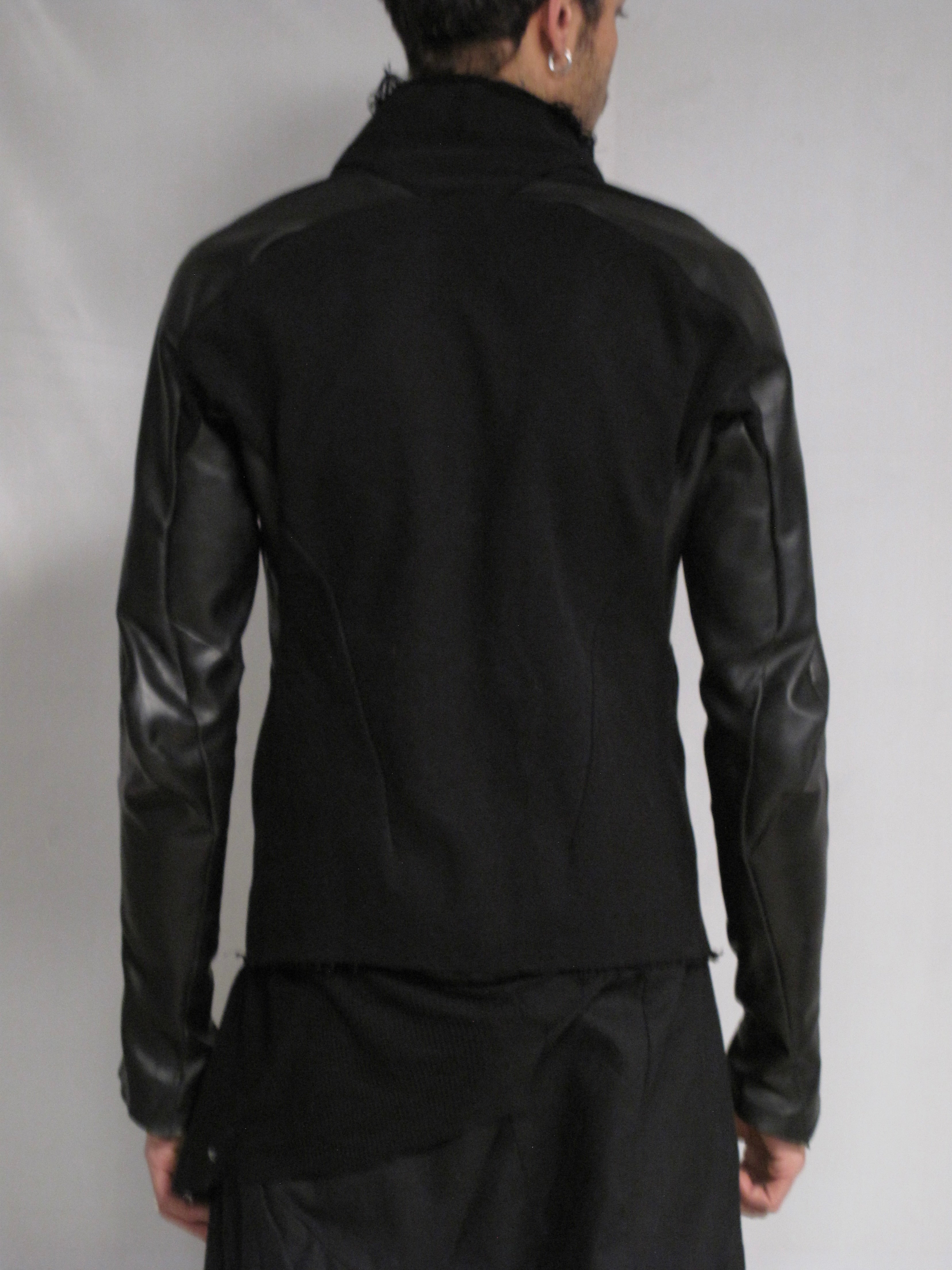 Leon Emanuel Blanck Forced Perspective Hybrid Leather Jacket