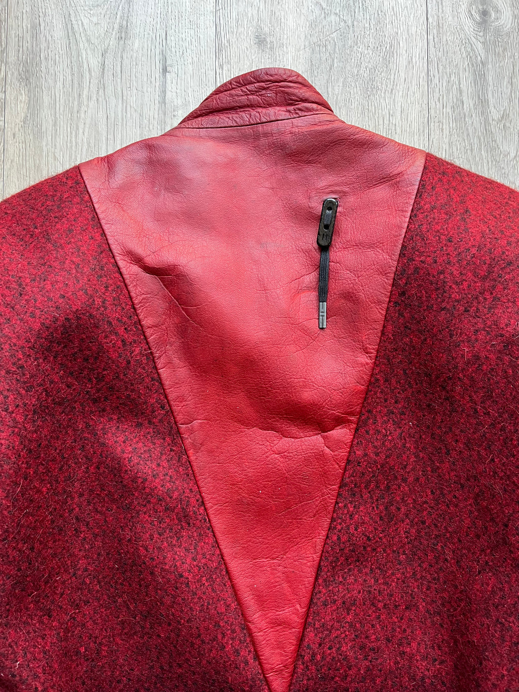 Boris Bidjan Saberi Horse Hybrid Leather/ Wool Coat