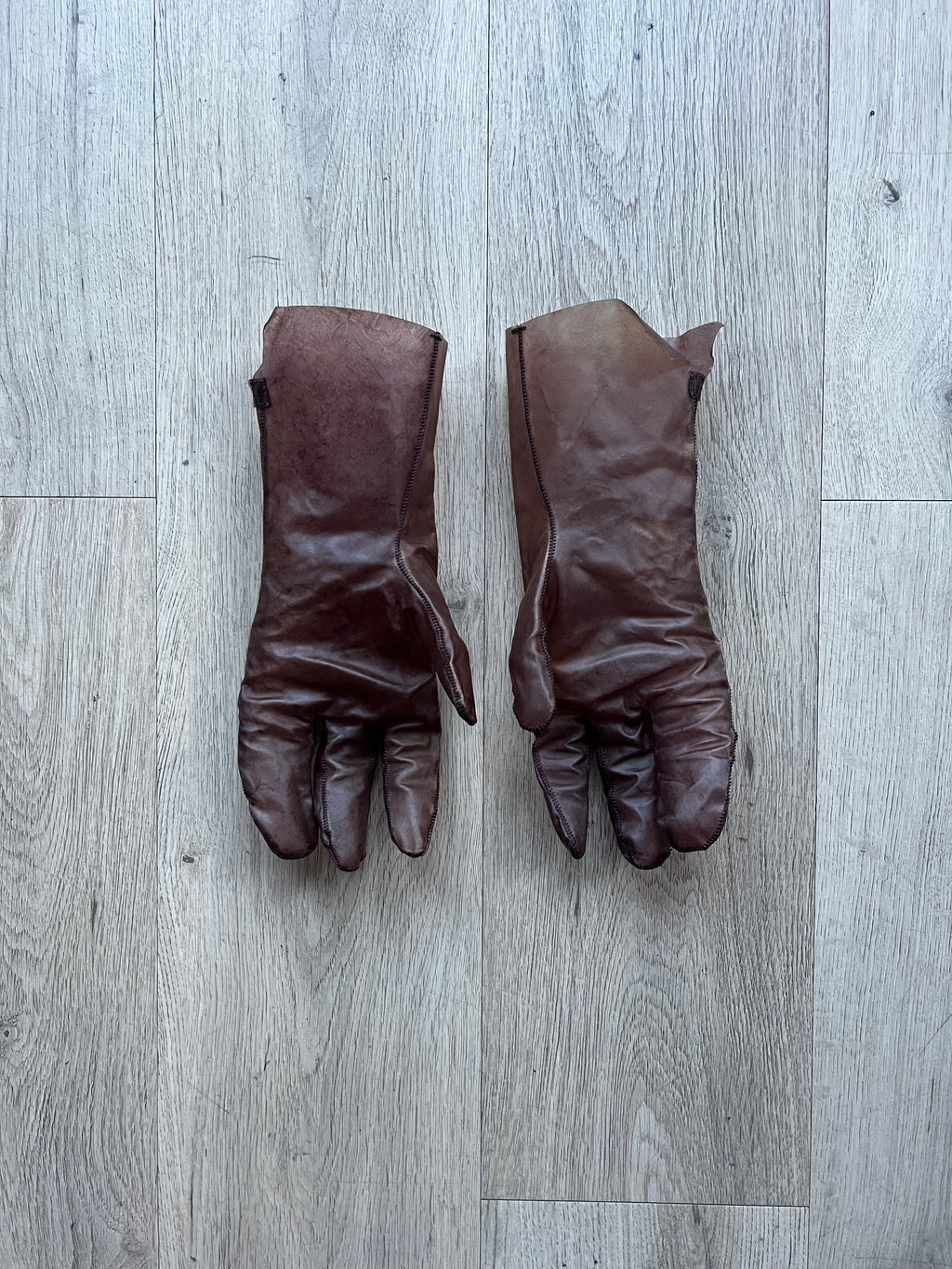 Boris Bidjan Saberi Transparent Horse Leather Gloves with 8 fingers