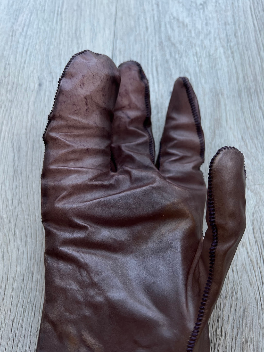 Boris Bidjan Saberi Transparent Horse Leather Gloves with 8 fingers