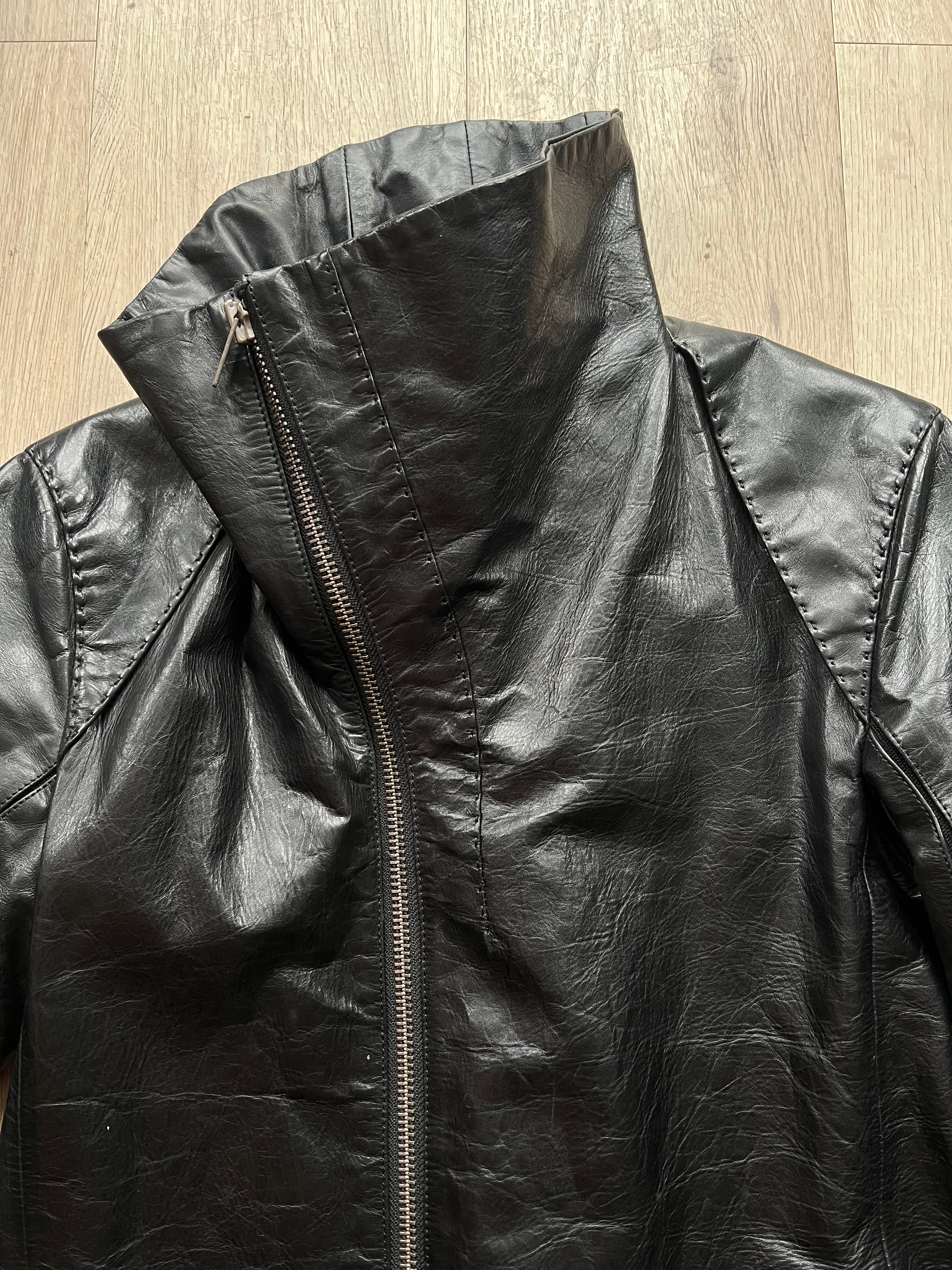 Y-project by Yohan Serfaty leather jacket with handstich Details