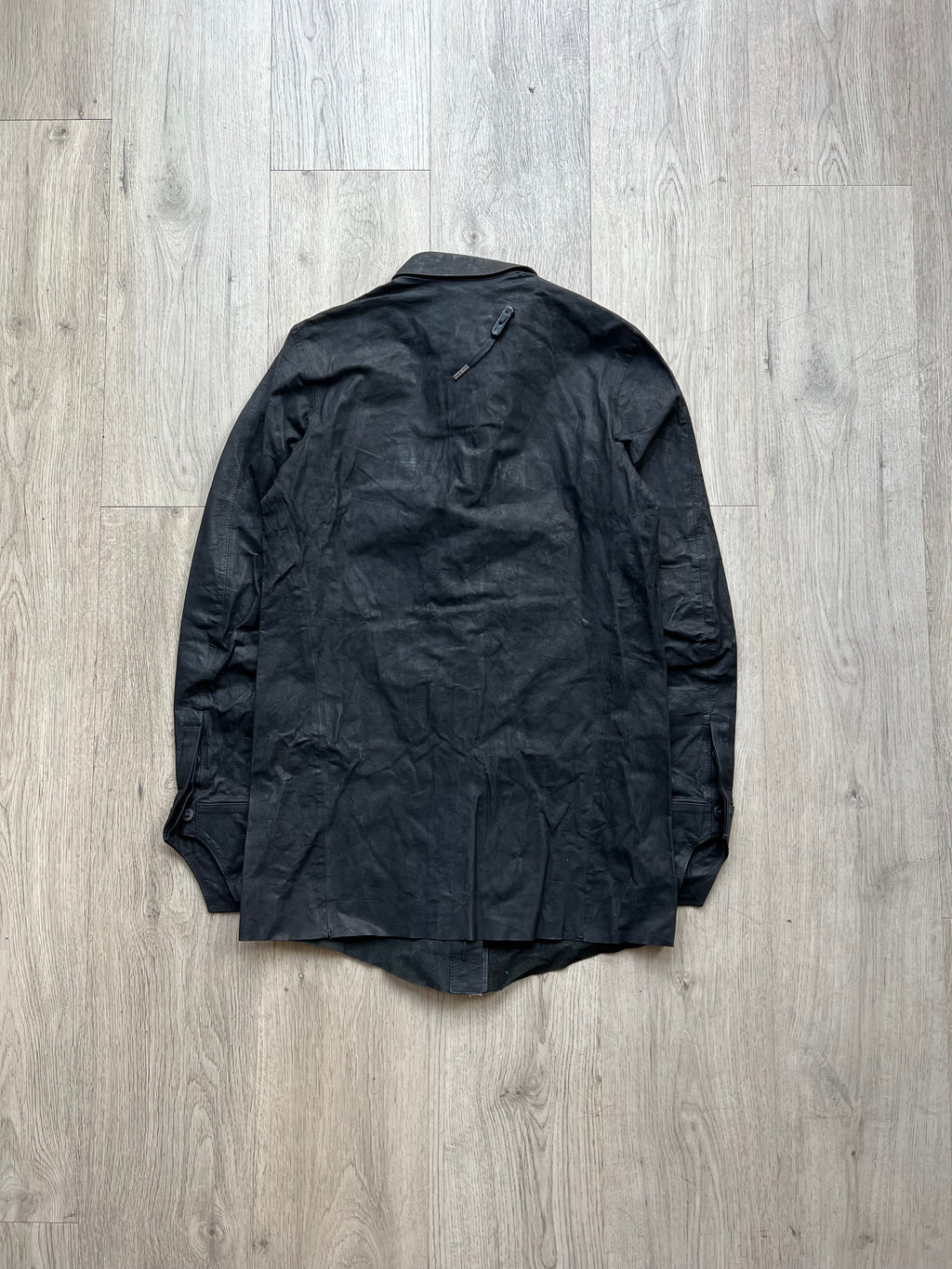 Boris Bidjan Saberi leather shirt with cuff detail