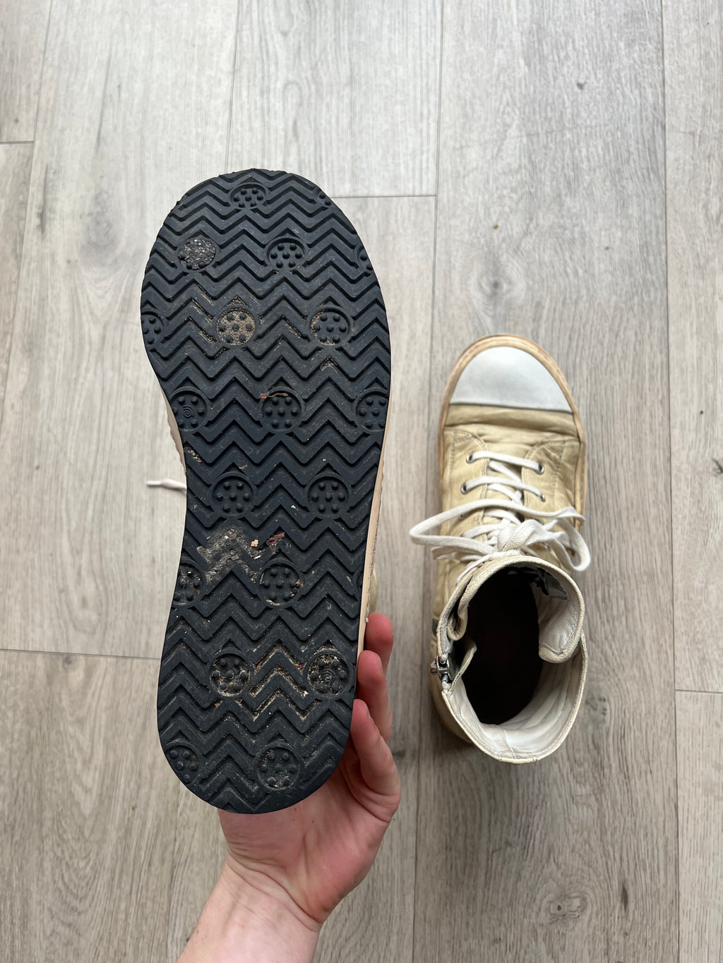 Rick Owens Ramones with Stapled Sole