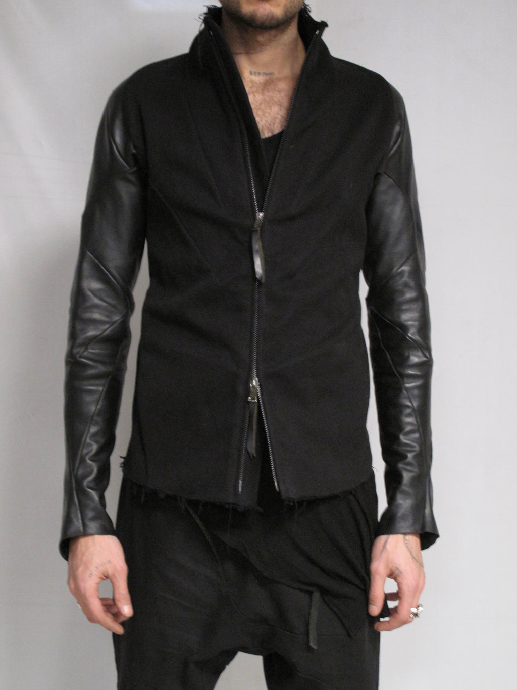 Leon Emanuel Blanck Forced Perspective Hybrid Leather Jacket