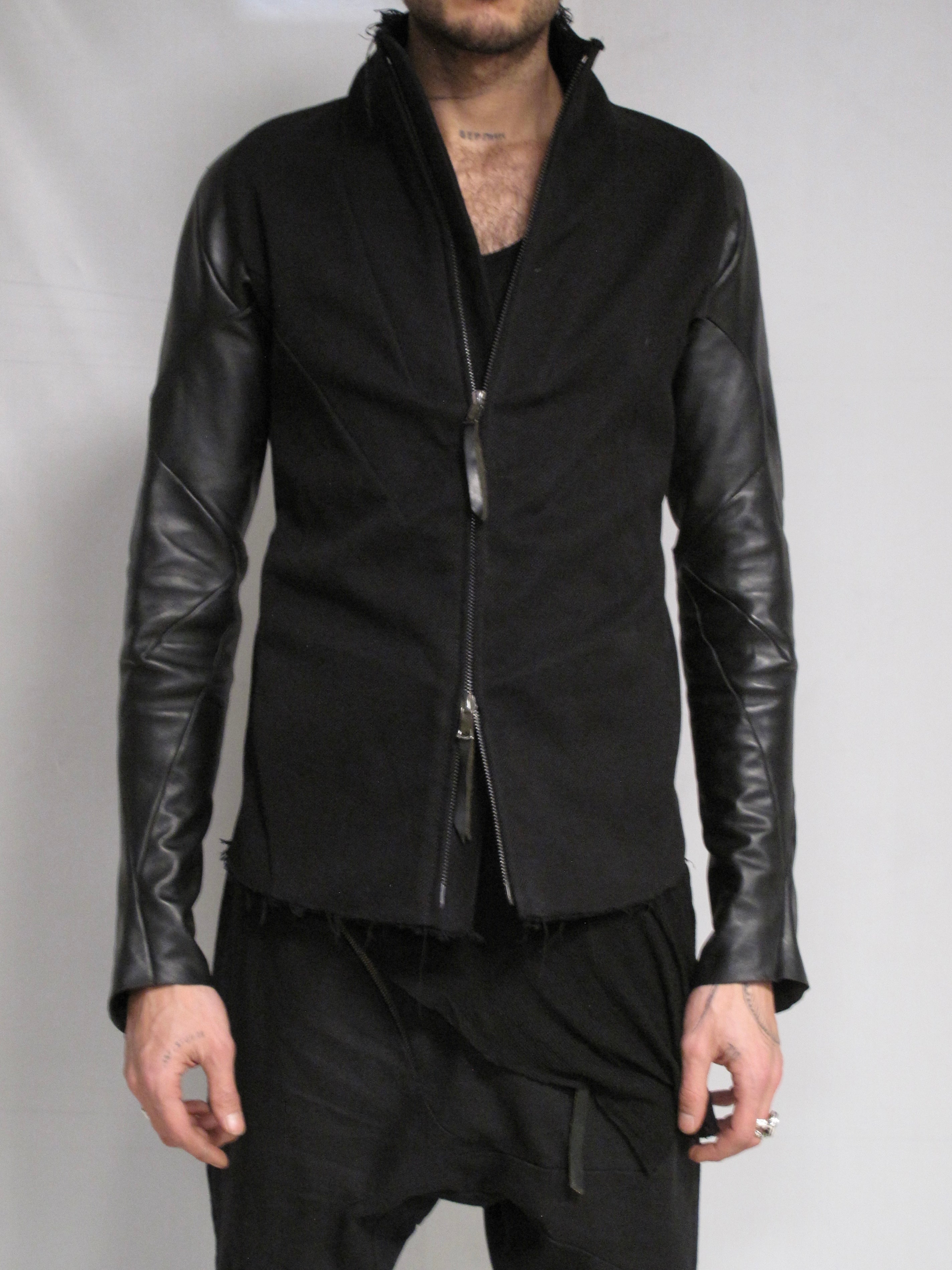 Leon Emanuel Blanck Forced Perspective Hybrid Leather Jacket