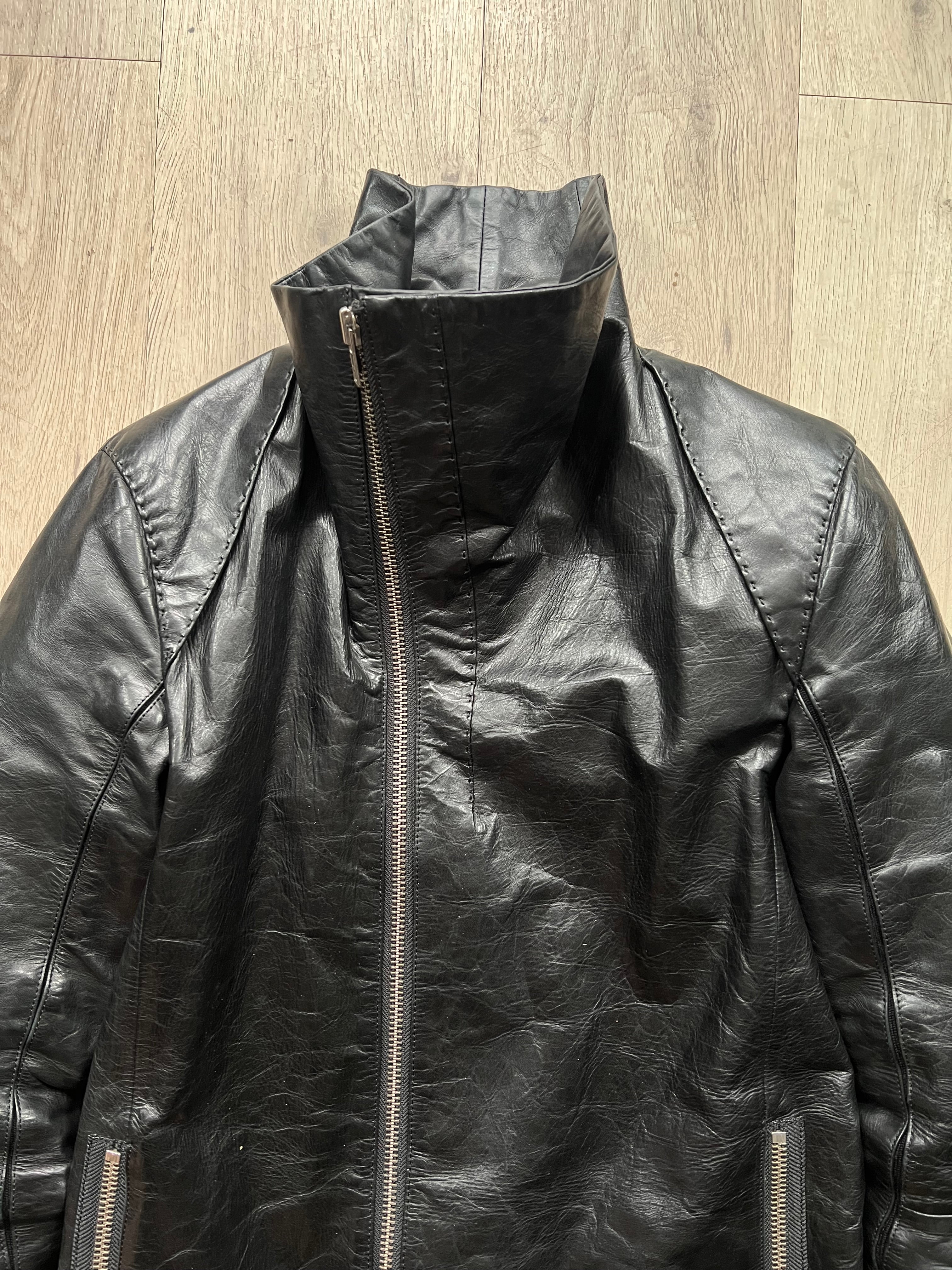 Y-project by Yohan Serfaty leather jacket with handstich Details