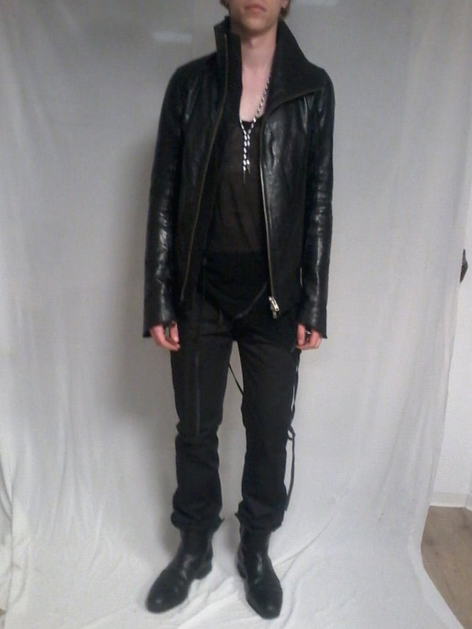 Y-project by Yohan Serfaty leather jacket with handstich Details