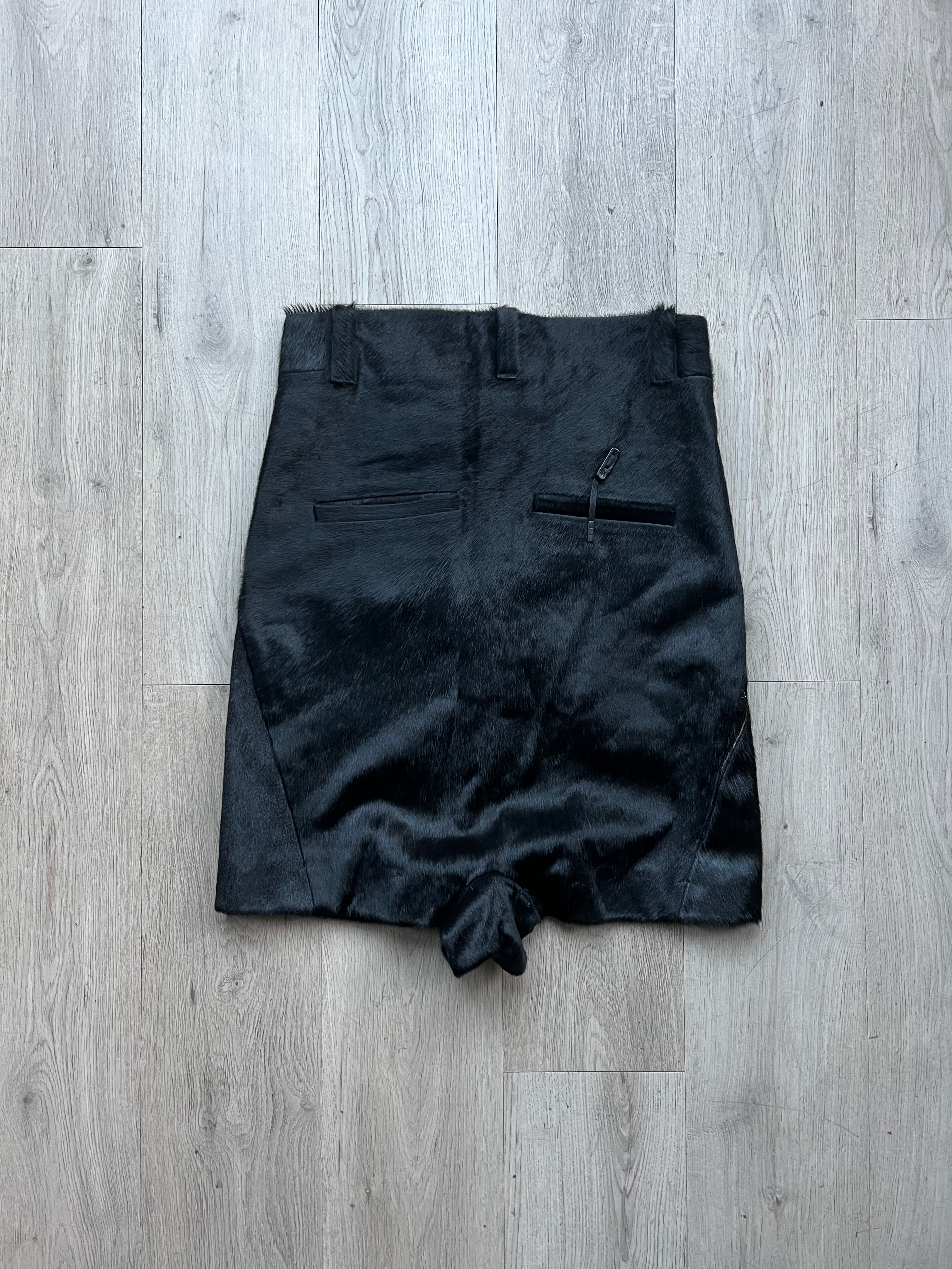 Boris Bidjan Saberi Pony Hair Low Crotch Shorts