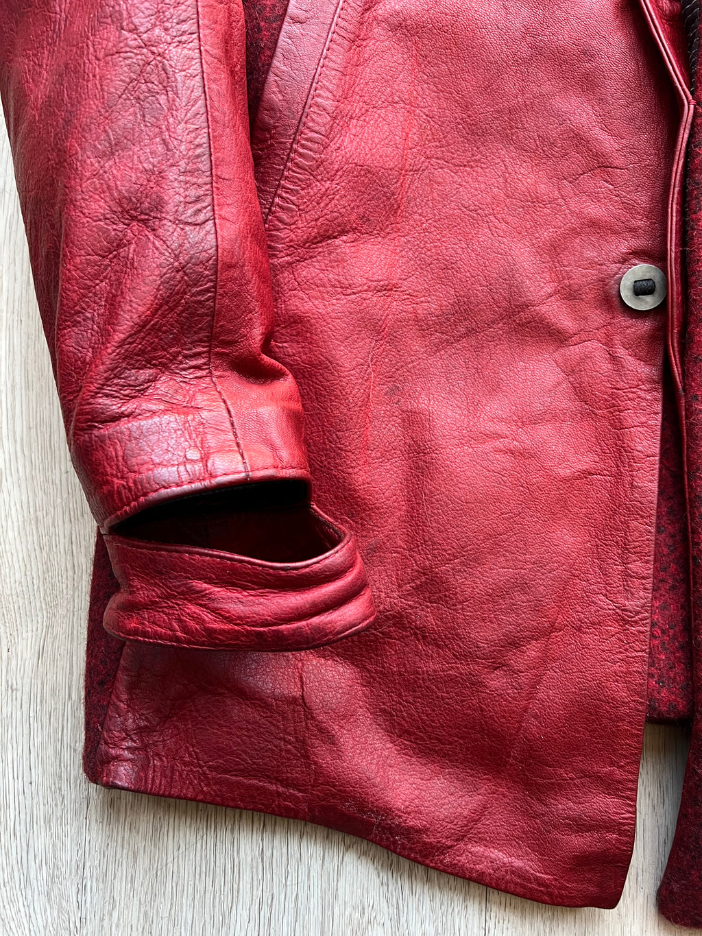 Boris Bidjan Saberi Horse Hybrid Leather/ Wool Coat