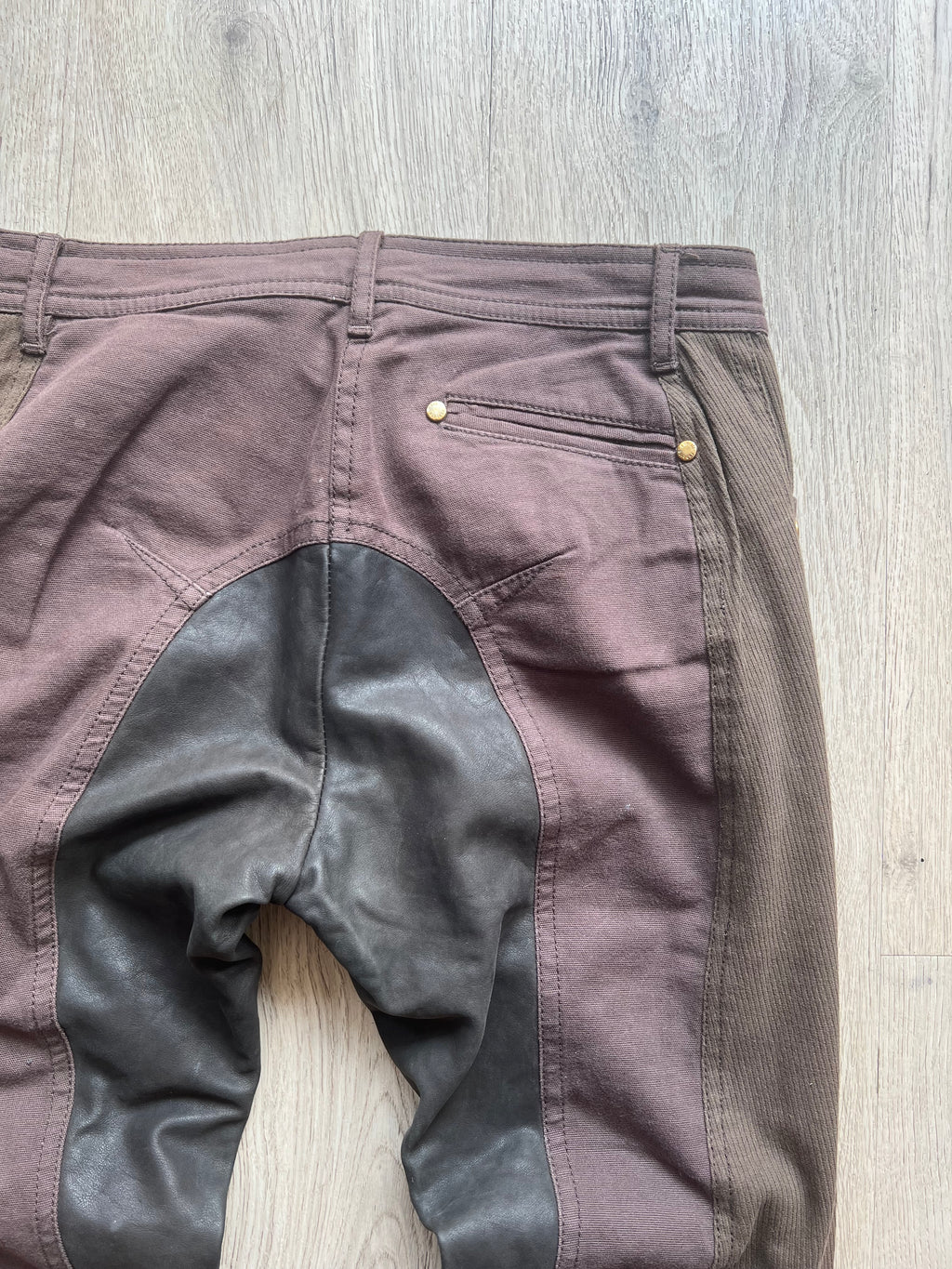 Roberto Cavalli 3/4 Cotton/ Leather pants