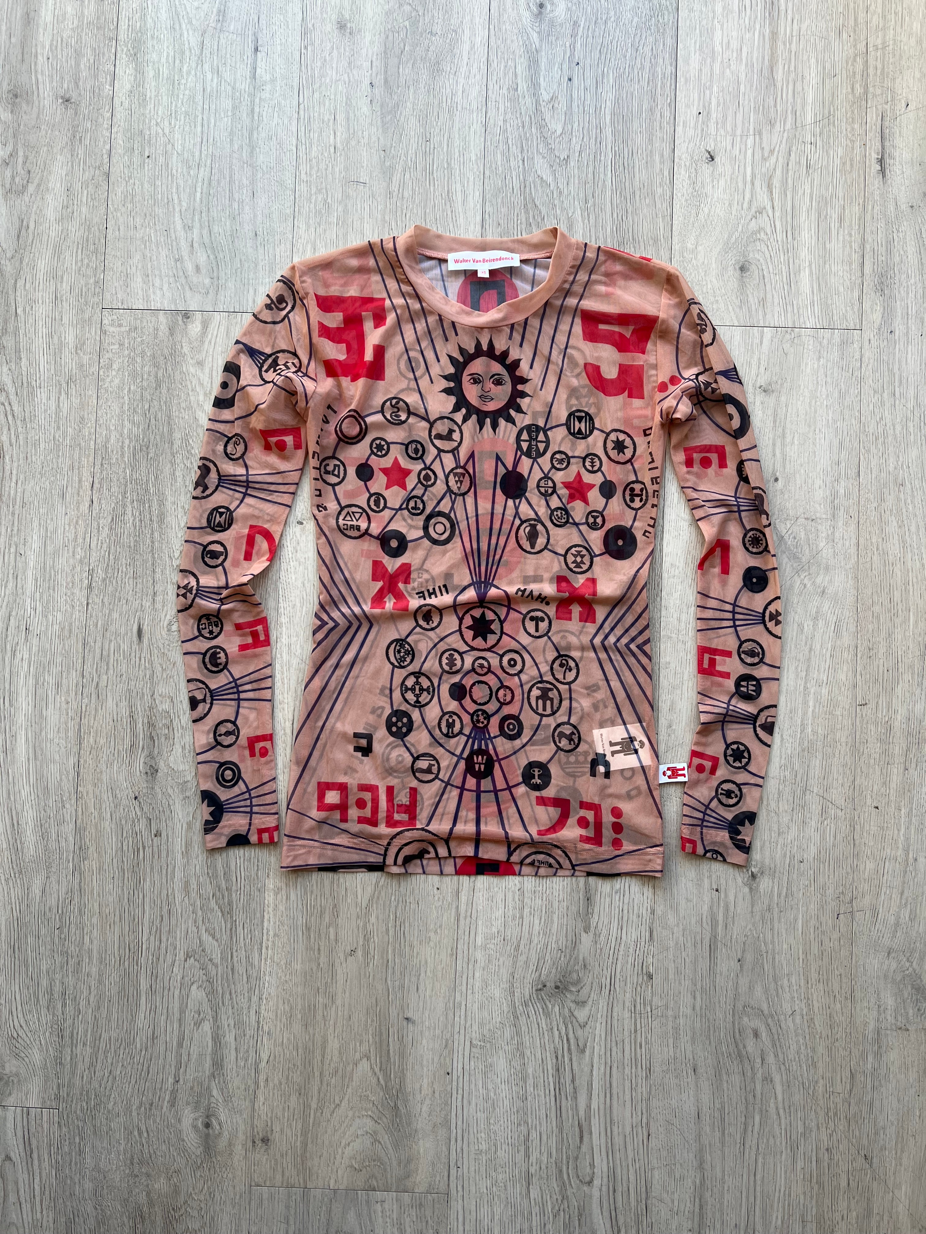 Walter van Beirendonck Tattoo Mesh Top
