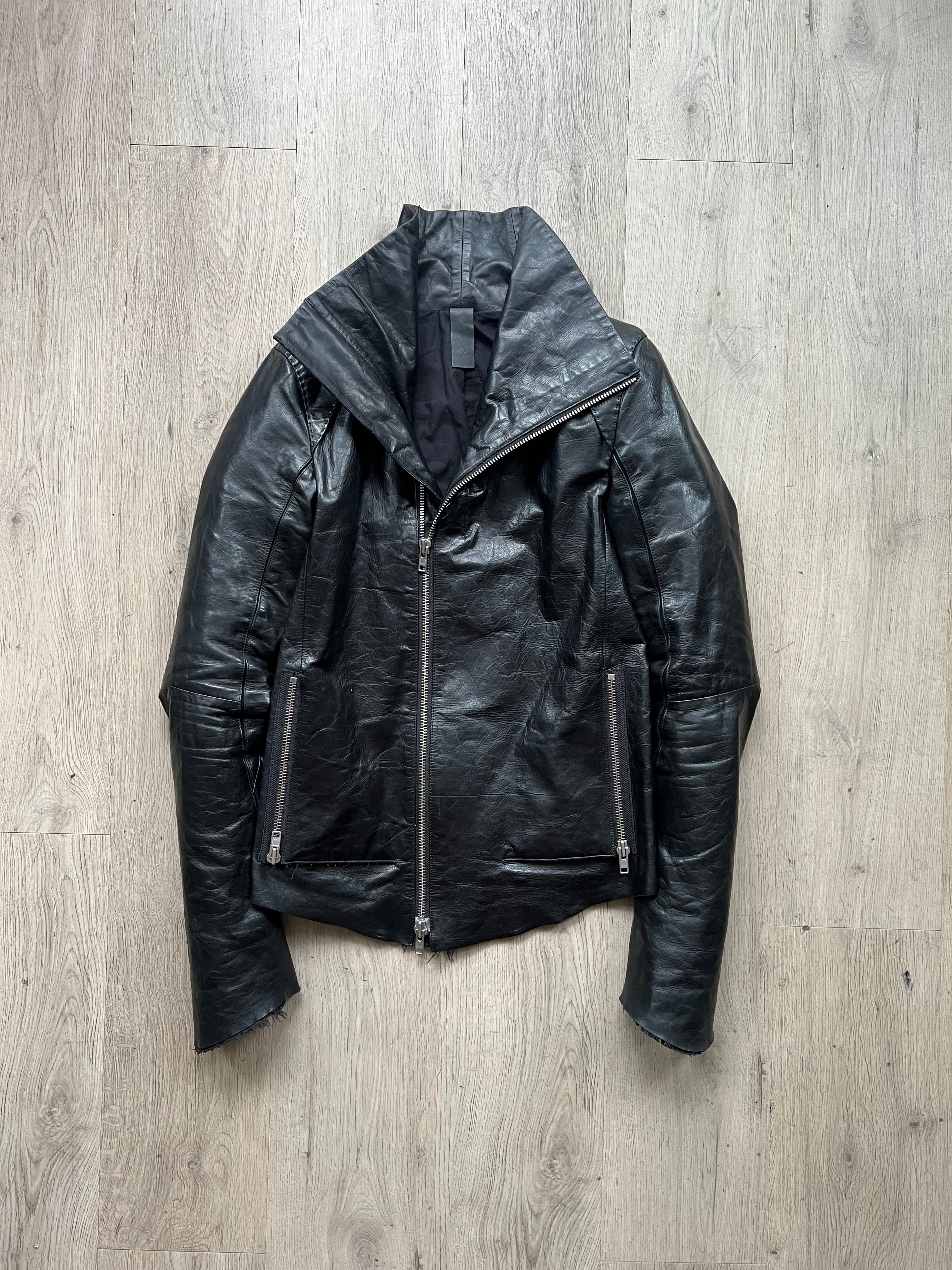 Y-project by Yohan Serfaty leather jacket with handstich Details