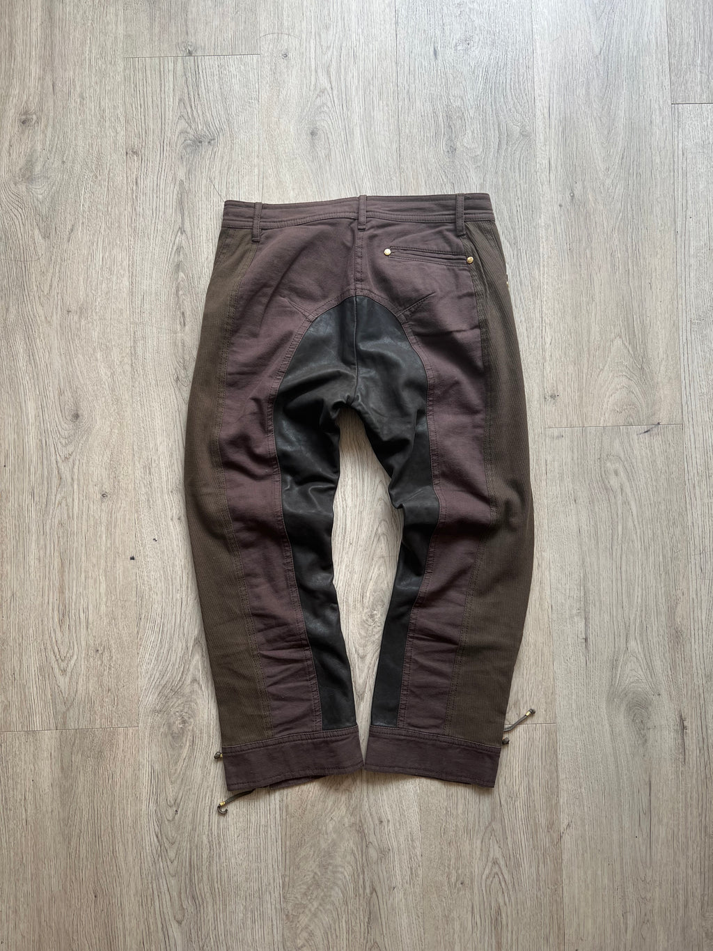 Roberto Cavalli 3/4 Cotton/ Leather pants