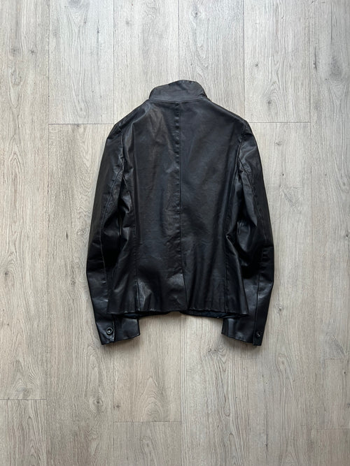 10sei0otto Leather blazer Overlock