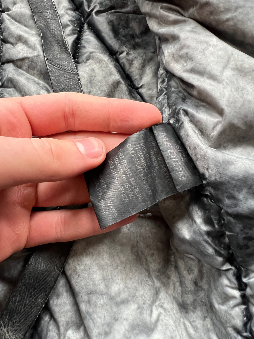 Isaac Sellam Leather jacket with down filling