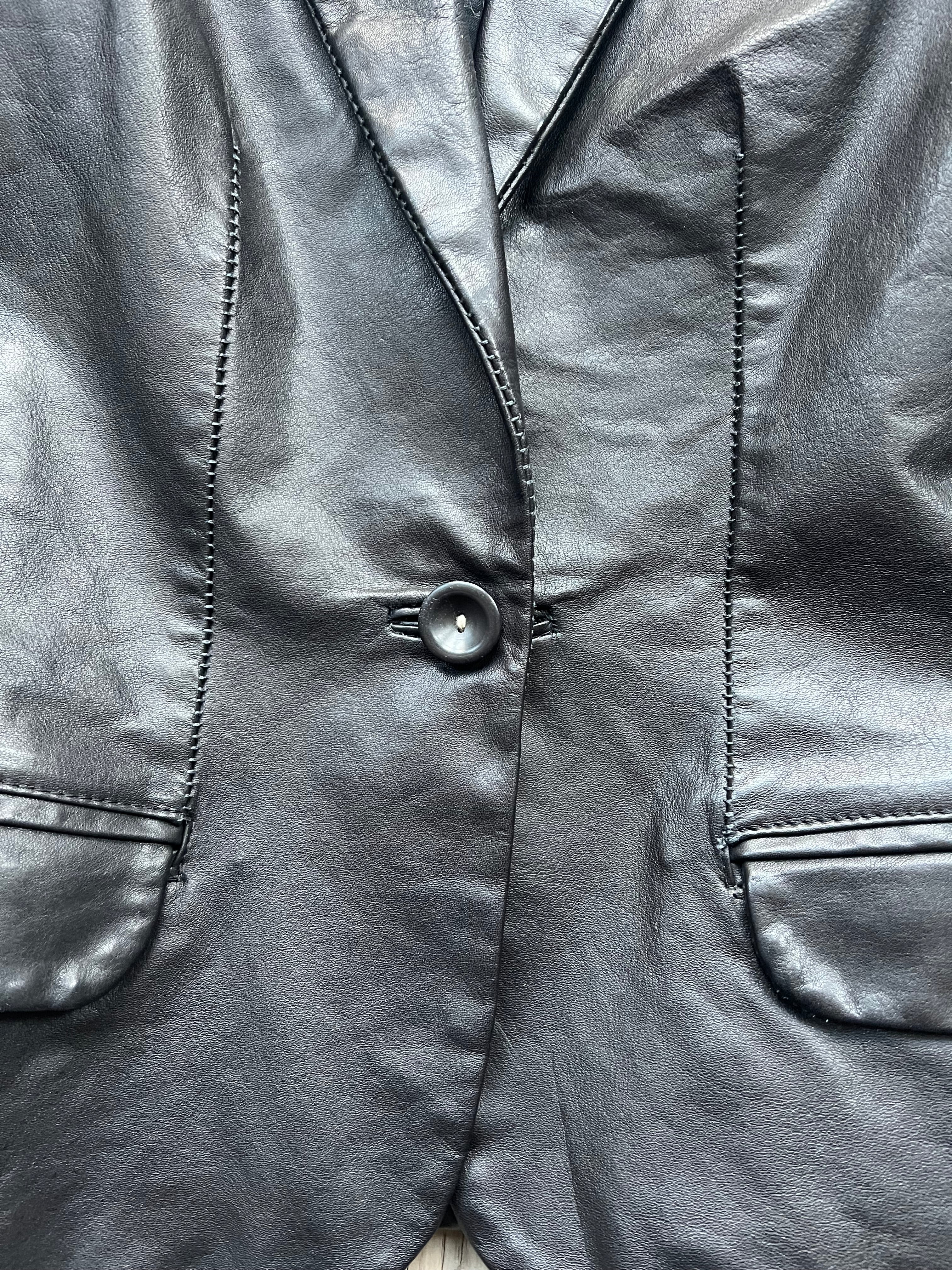 10sei0otto Leather blazer Overlock