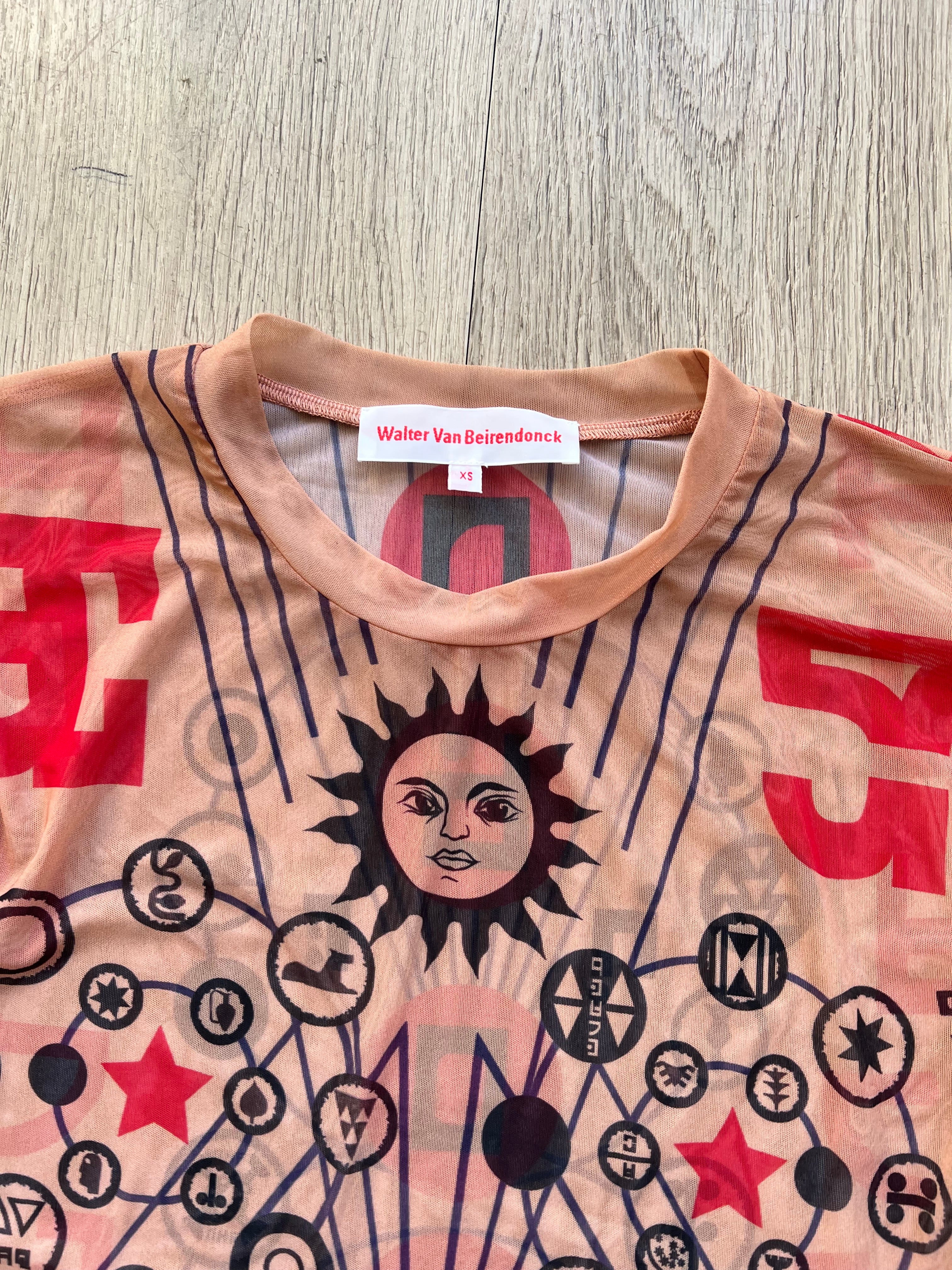 Walter van Beirendonck Tattoo Mesh Top