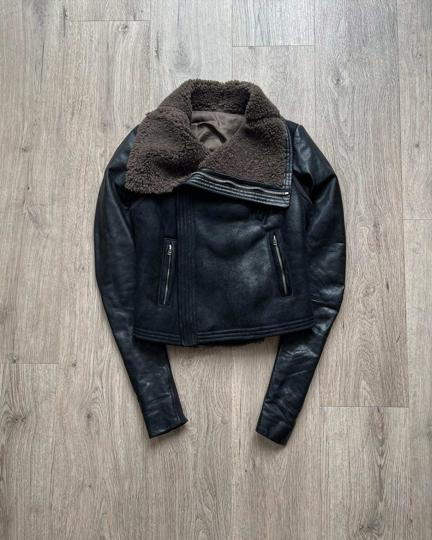 Rick Owens Shearling Leather Biker jacket