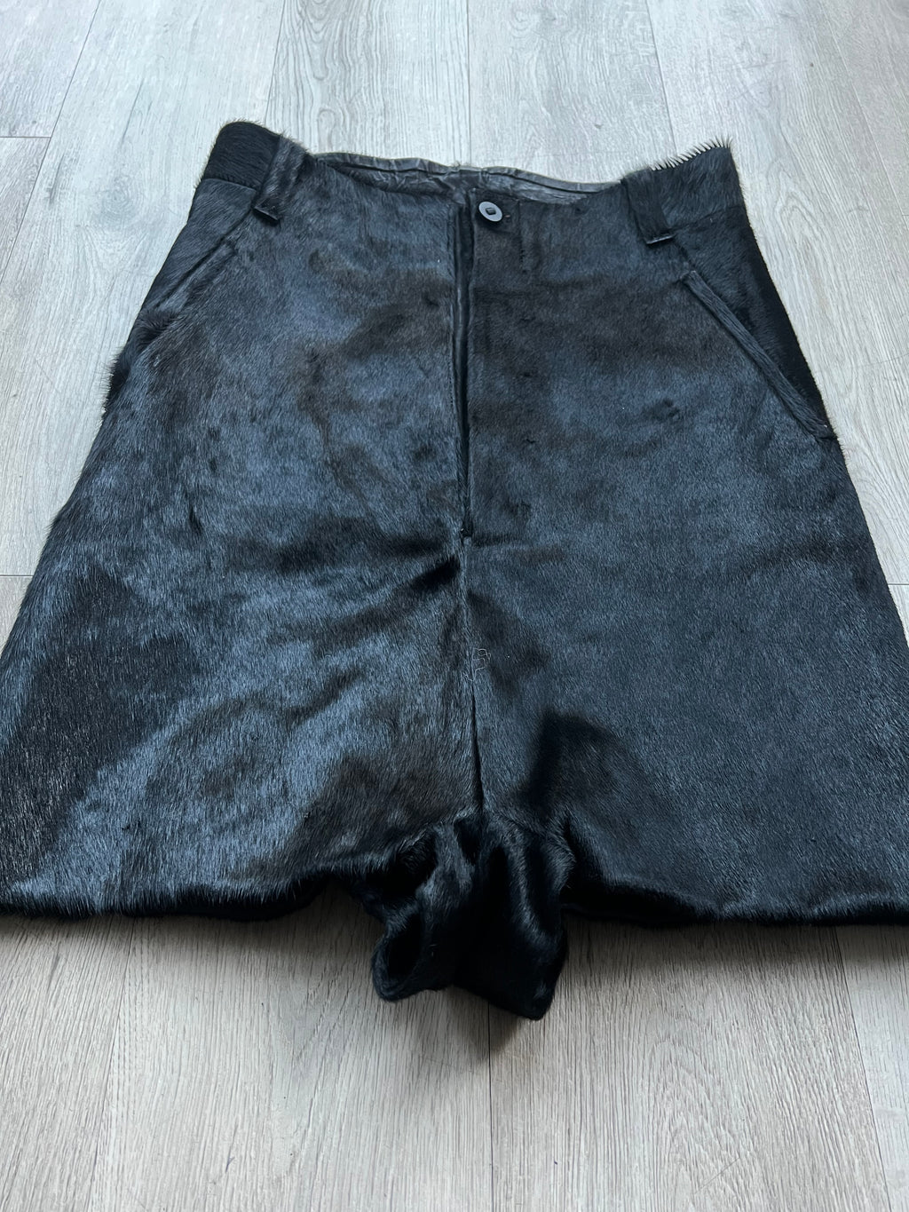 Boris Bidjan Saberi Pony Hair Low Crotch Shorts