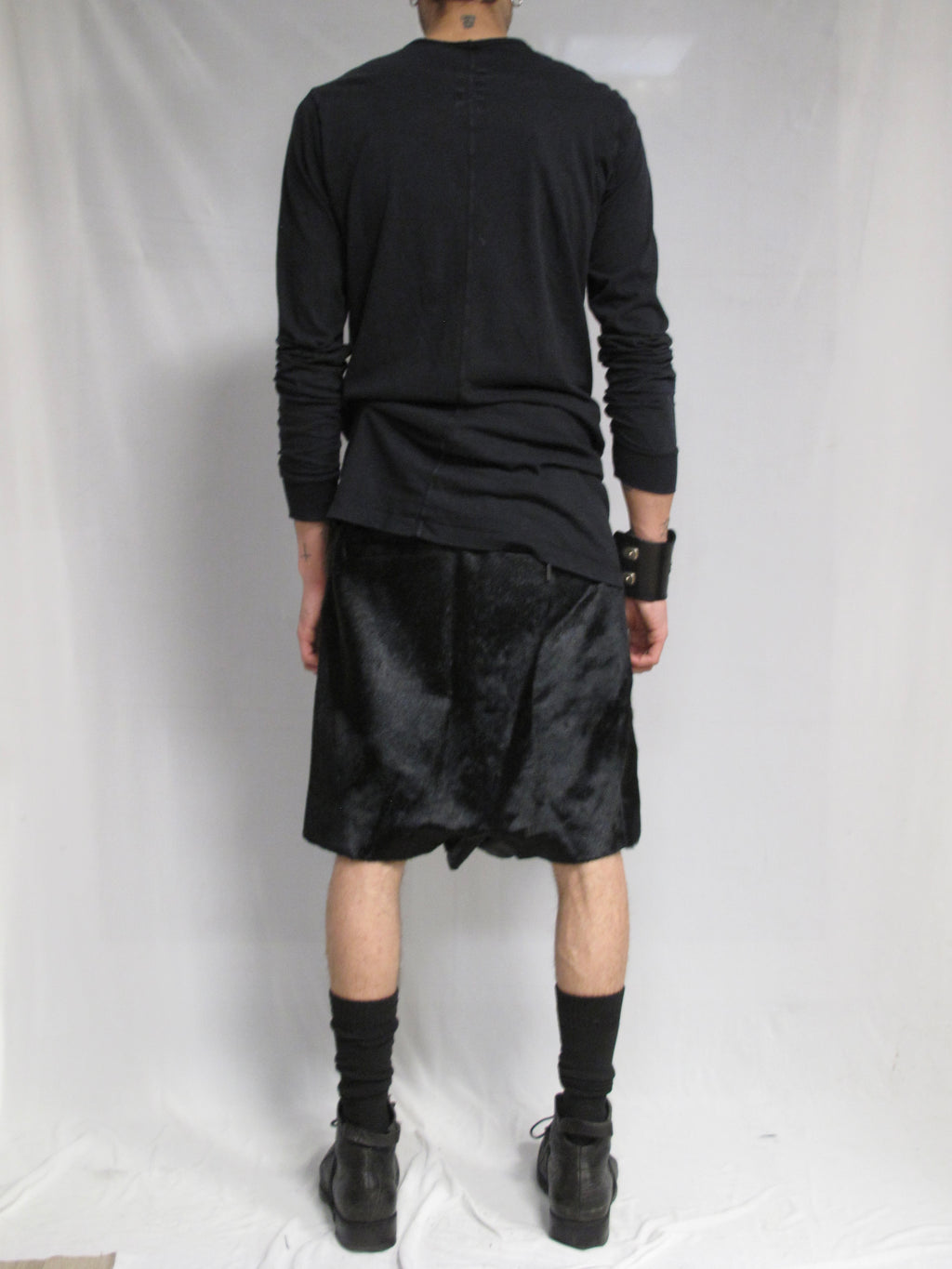 Boris Bidjan Saberi Pony Hair Low Crotch Shorts