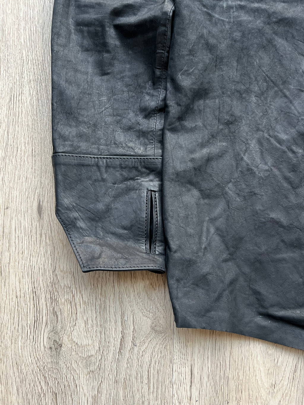 Boris Bidjan Saberi leather shirt with cuff detail