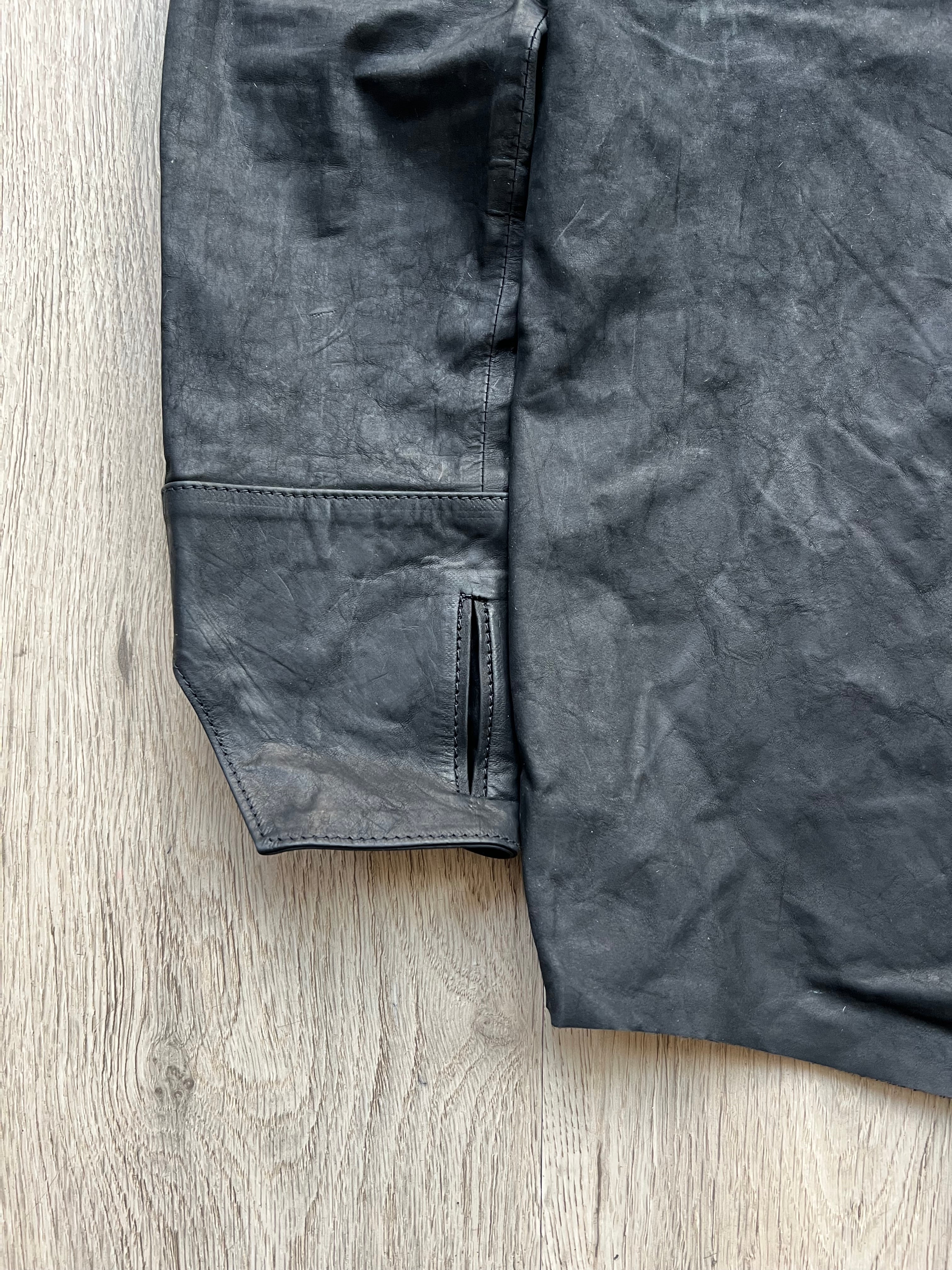 Boris Bidjan Saberi leather shirt with cuff detail
