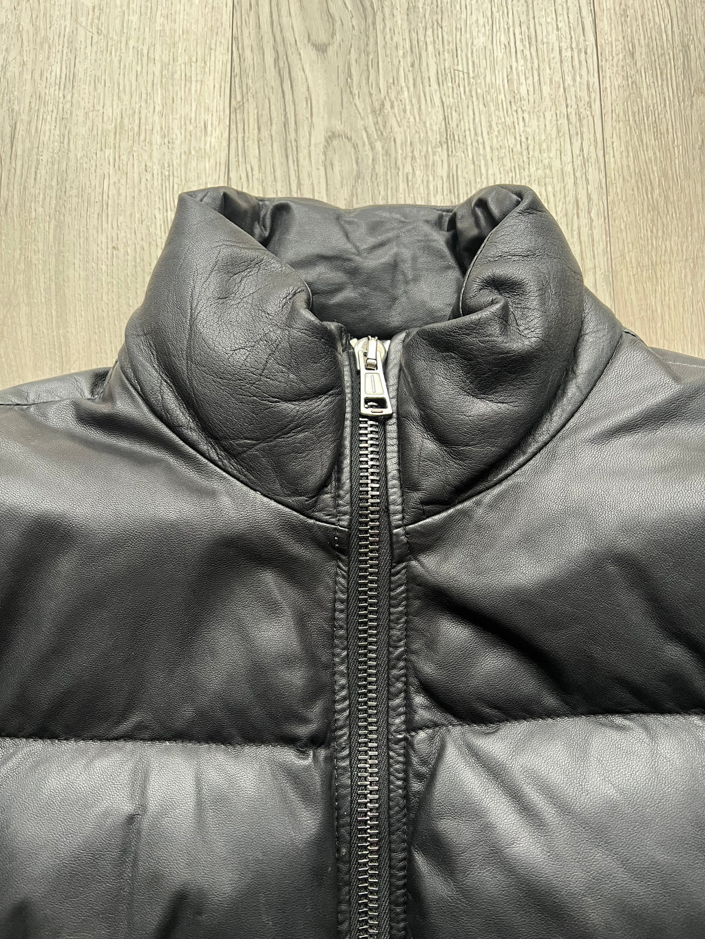 10sei0otto Leather Puffer Jacket