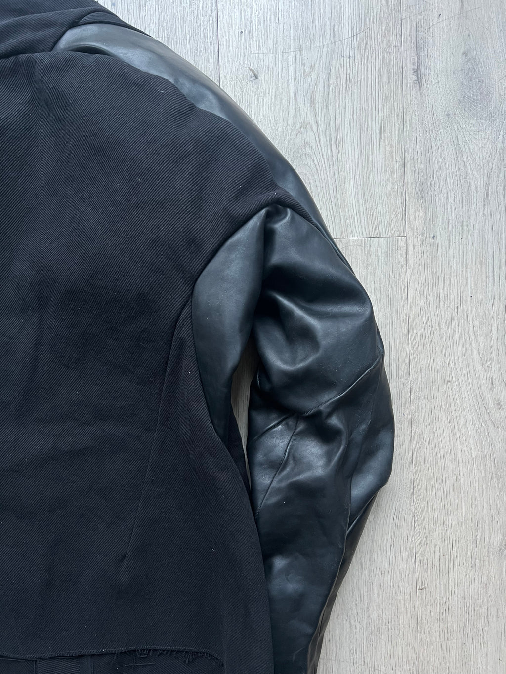 Leon Emanuel Blanck Forced Perspective Hybrid Leather Jacket