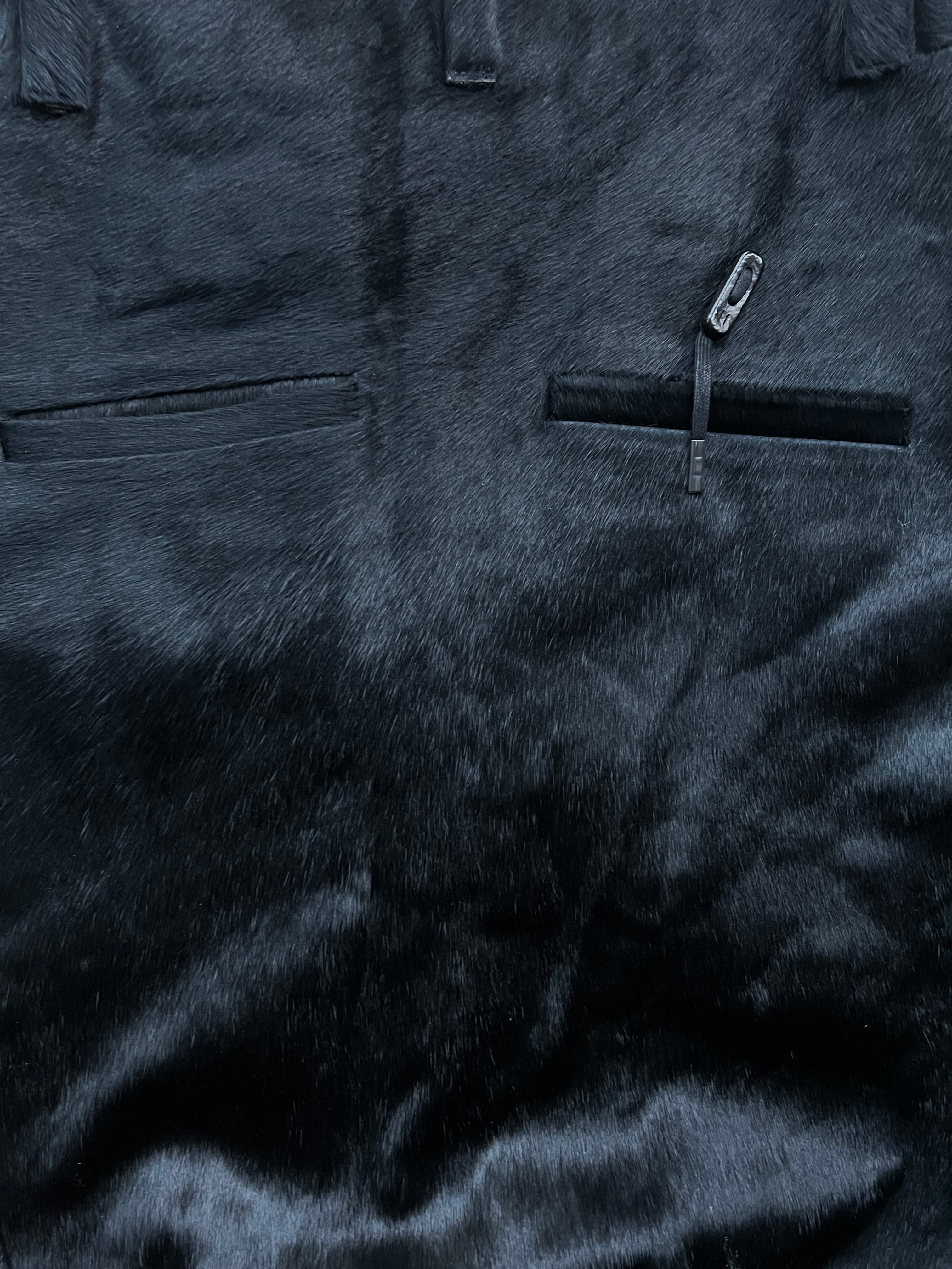 Boris Bidjan Saberi Pony Hair Low Crotch Shorts