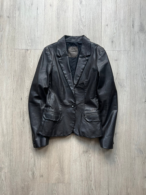 10sei0otto Leather blazer Overlock