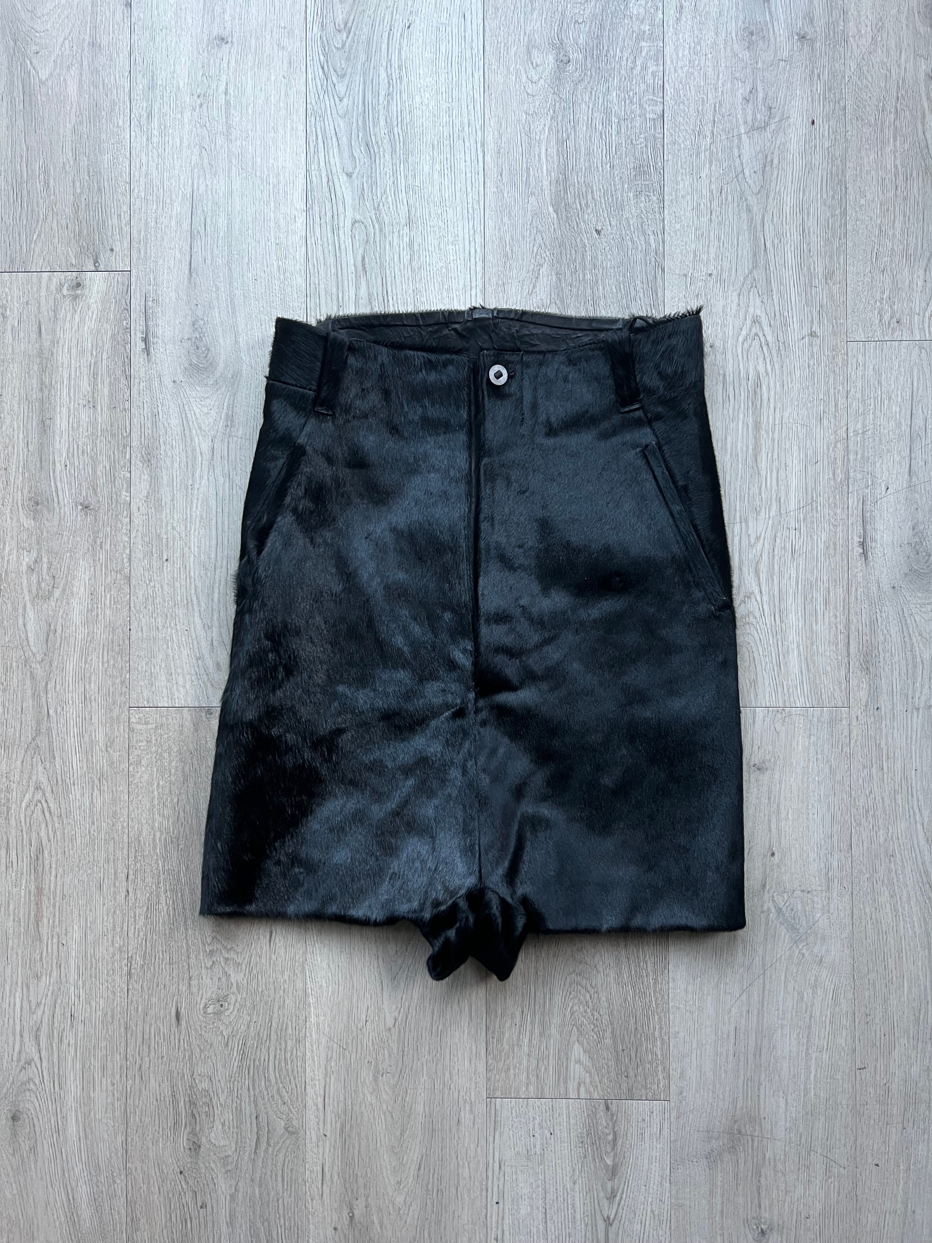 Boris Bidjan Saberi Pony Hair Low Crotch Shorts