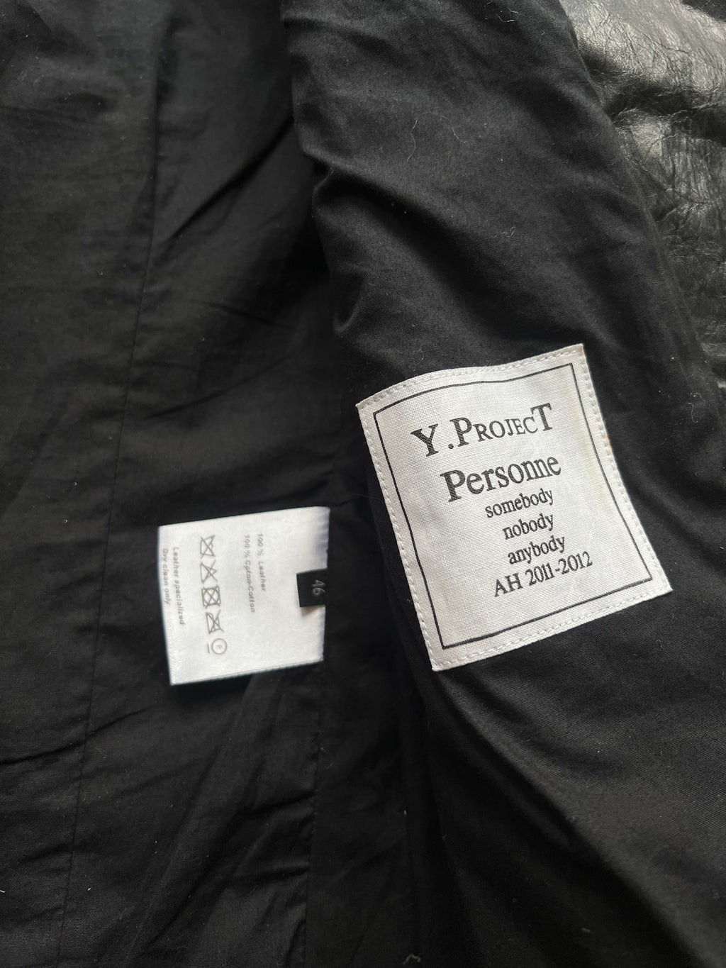 Y-project by Yohan Serfaty leather jacket with handstich Details