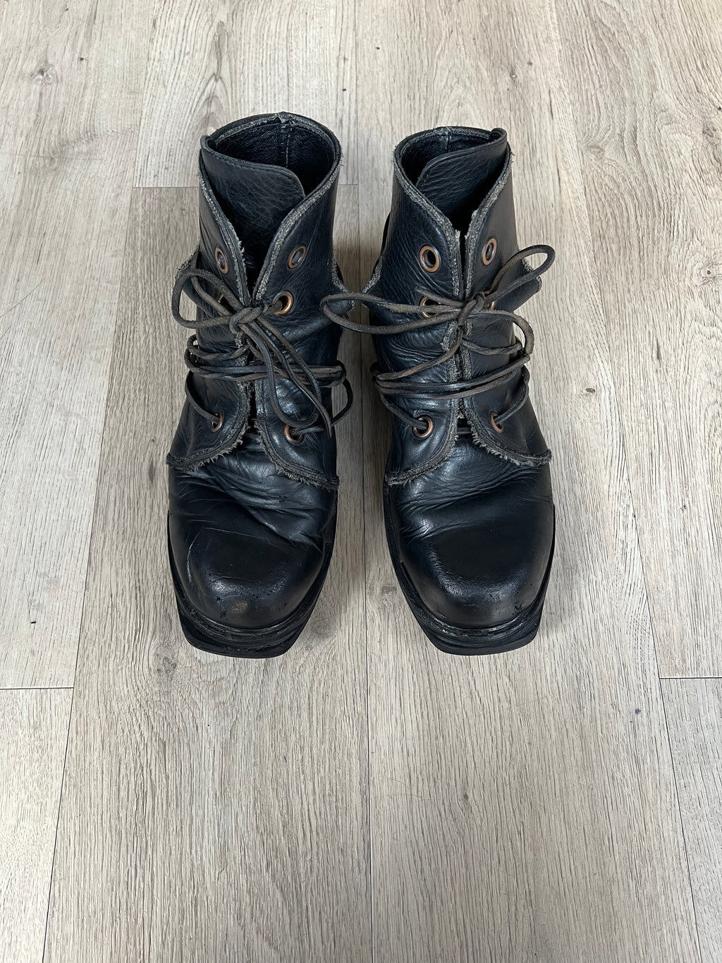 Dirk Bikkembergs Cut Out Heel laced Bootrs