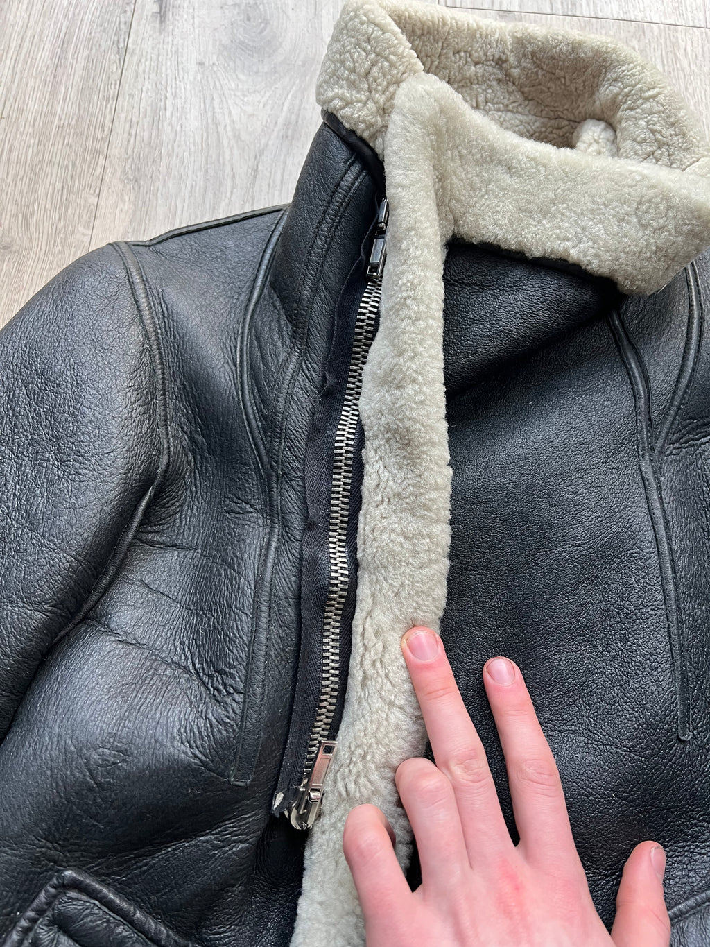 Rick Owens Shearling leather Jacket