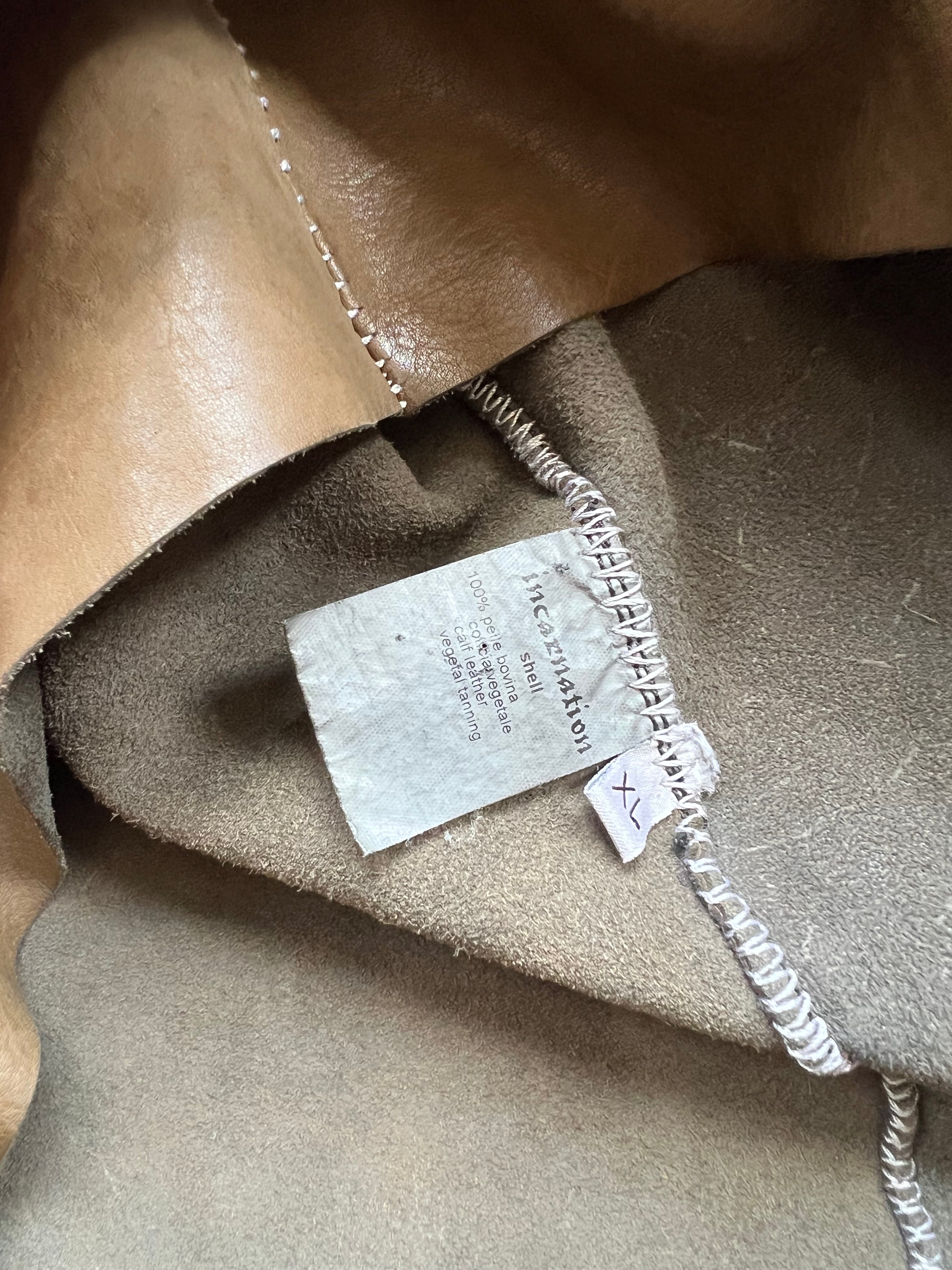 Incarnation leather Jacket with asymmetric zipper unlined