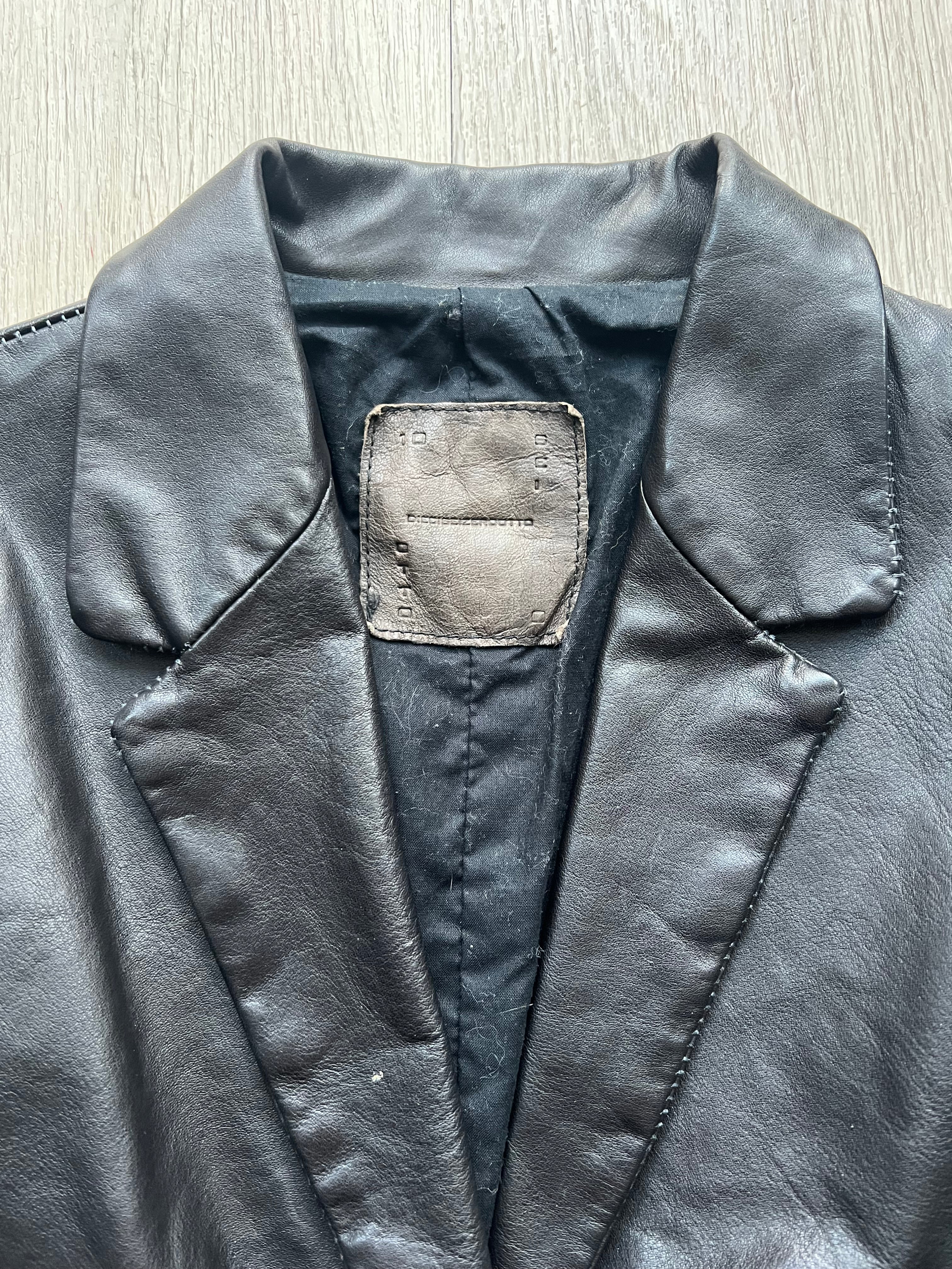 10sei0otto Leather blazer Overlock