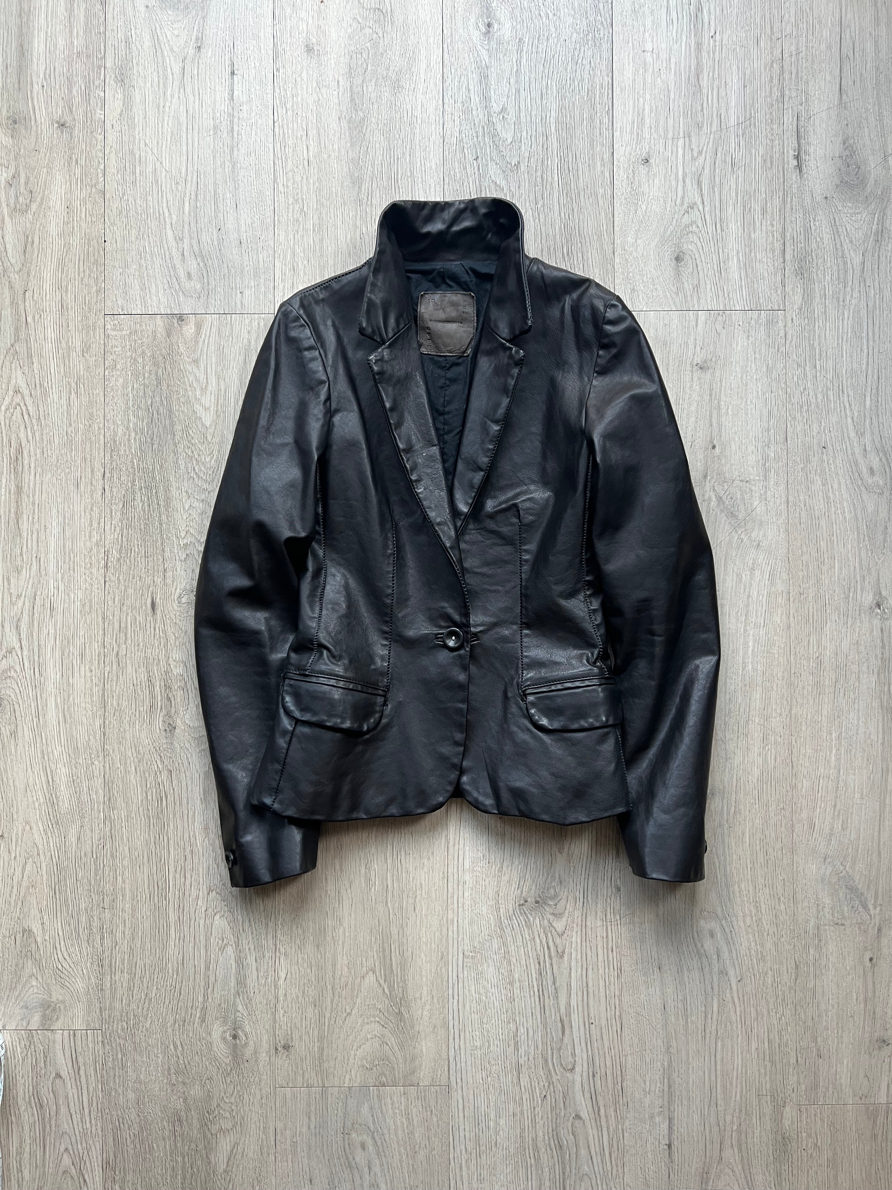 10sei0otto Leather blazer Overlock
