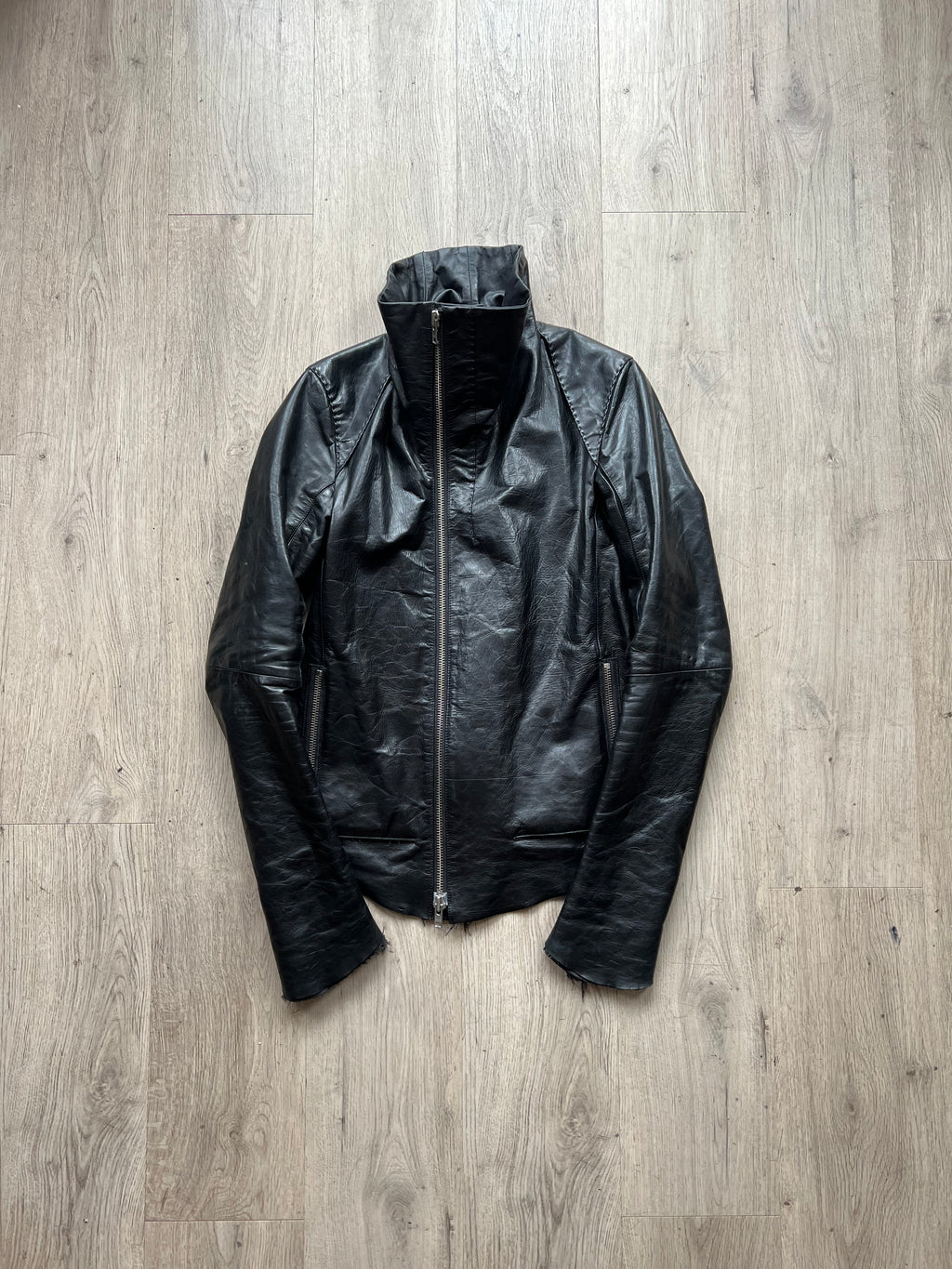 Y-project by Yohan Serfaty leather jacket with handstich Details