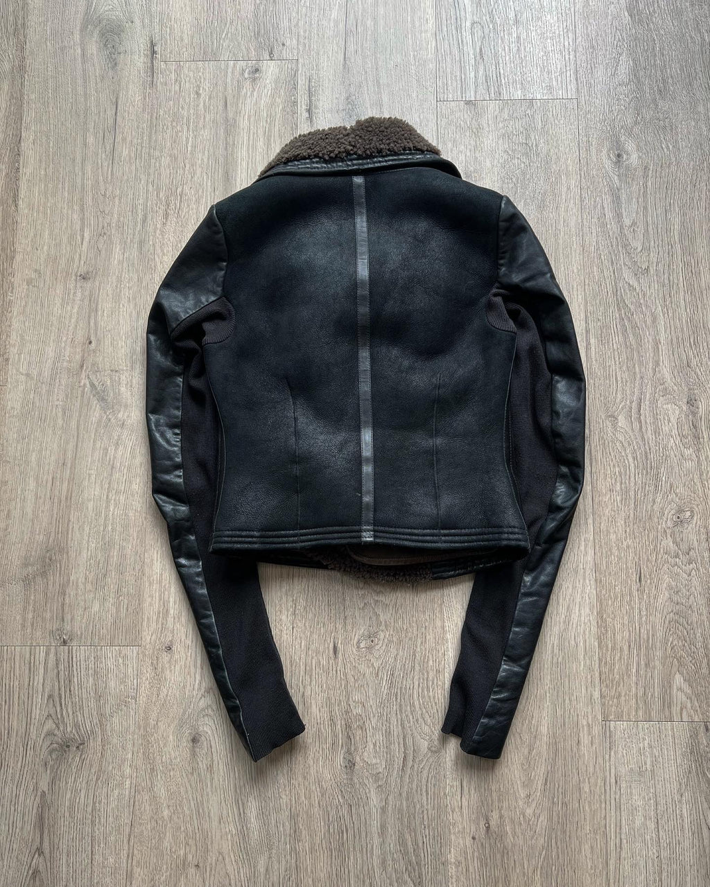 Rick Owens Shearling Leather Biker jacket