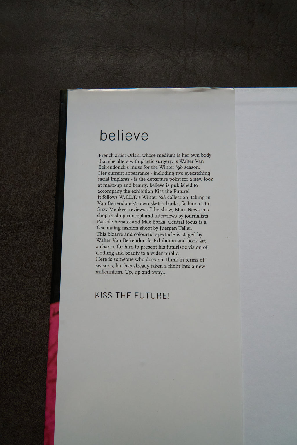 Walter van Beirendonck "Believe!" Book Autumn/Winter 1998