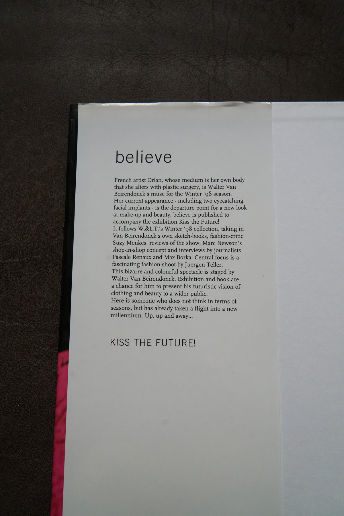 Walter van Beirendonck "Believe!" Book Autumn/Winter 1998