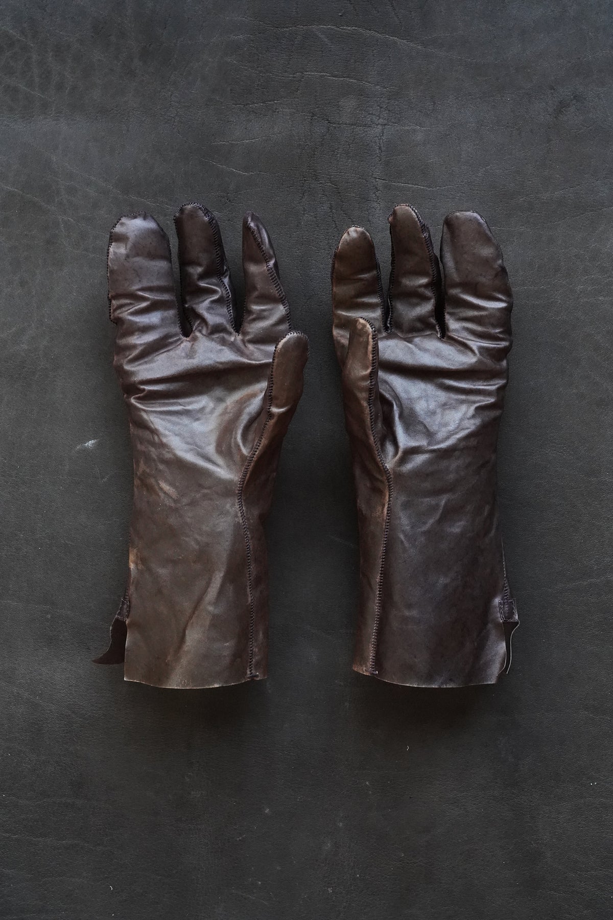 Boris Bidjan Saberi Transparent Horse Leather Gloves with 8 fingers