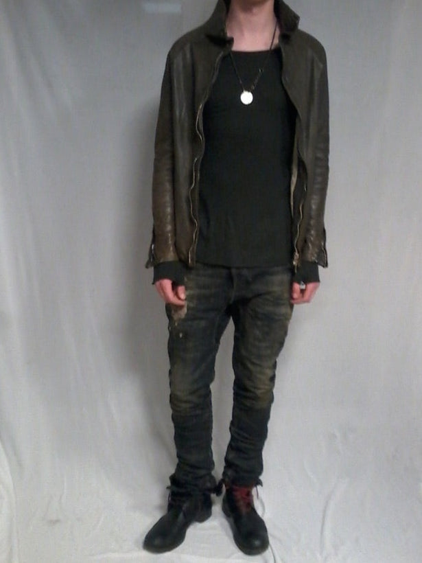 Incarnation lather High neck raglan jacket