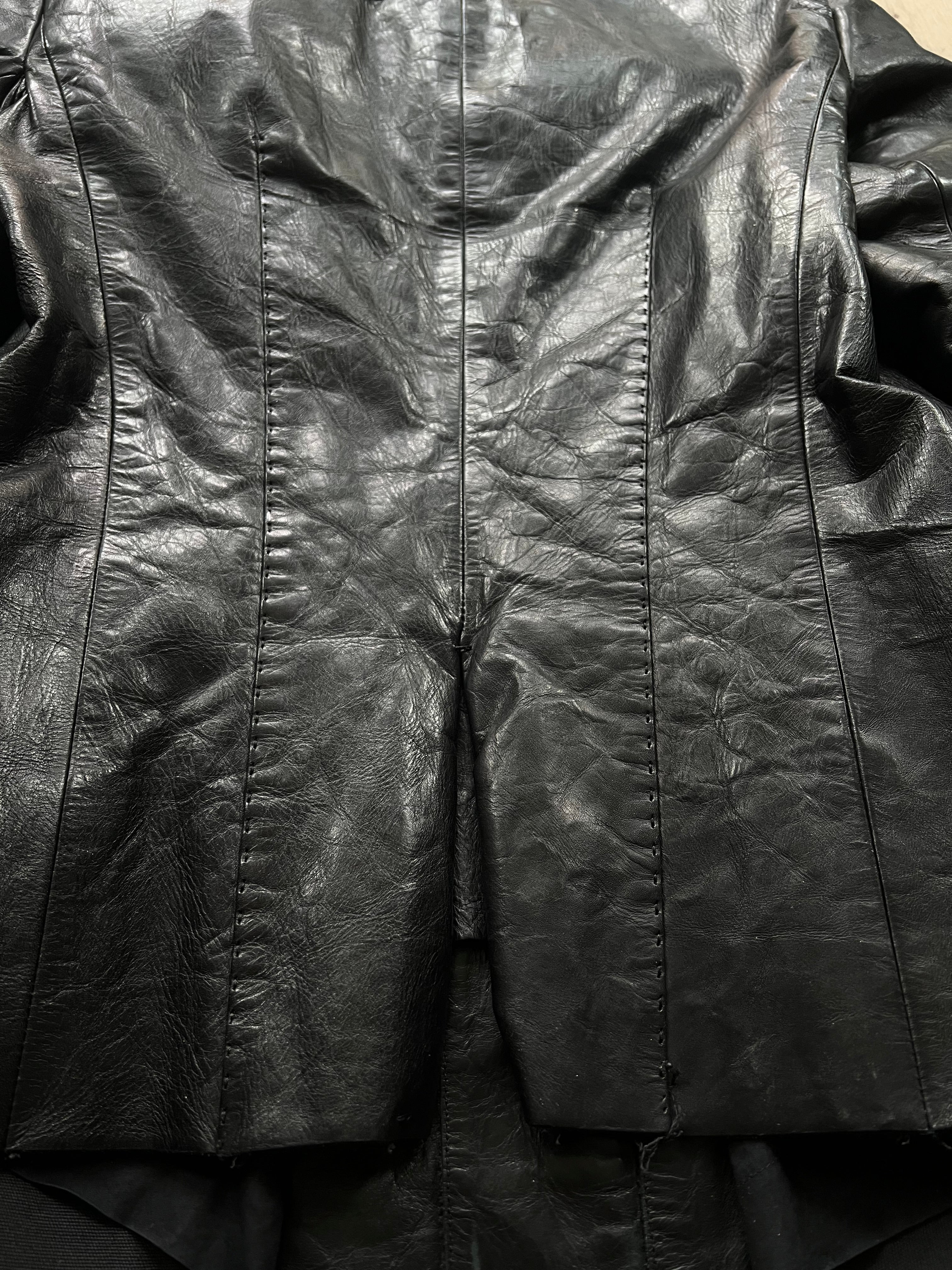 Y-project by Yohan Serfaty leather jacket with handstich Details