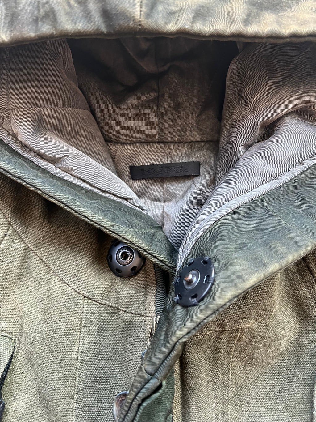 Kmrii Parka with leather sleeves