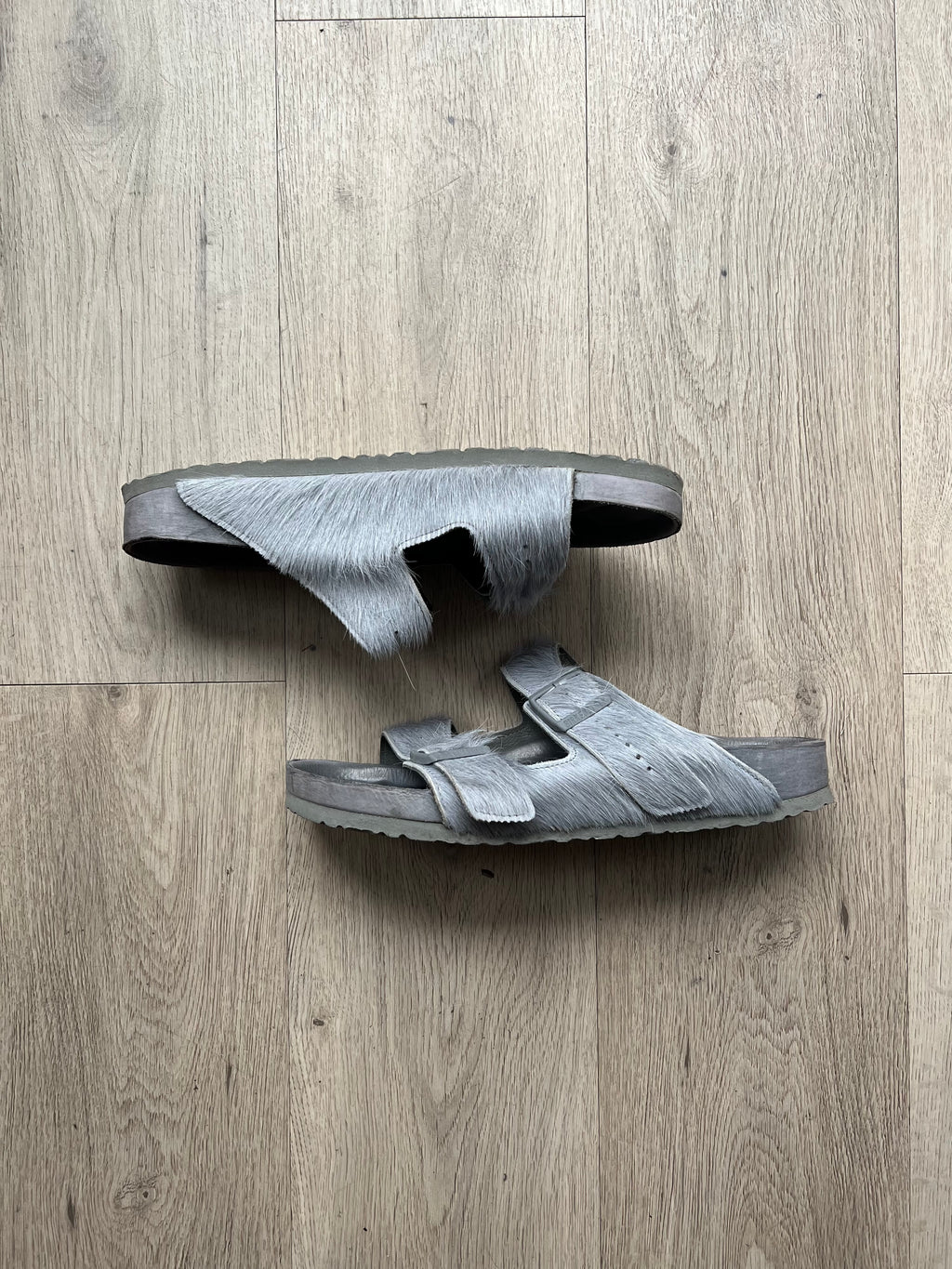 Rick Owens x Birkenstock Fur Arizona Sandals