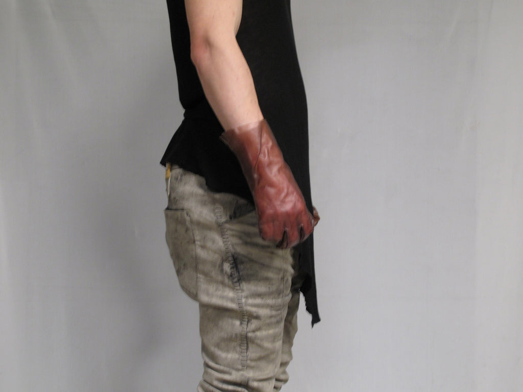 Boris Bidjan Saberi Transparent Horse Leather Gloves with 8 fingers