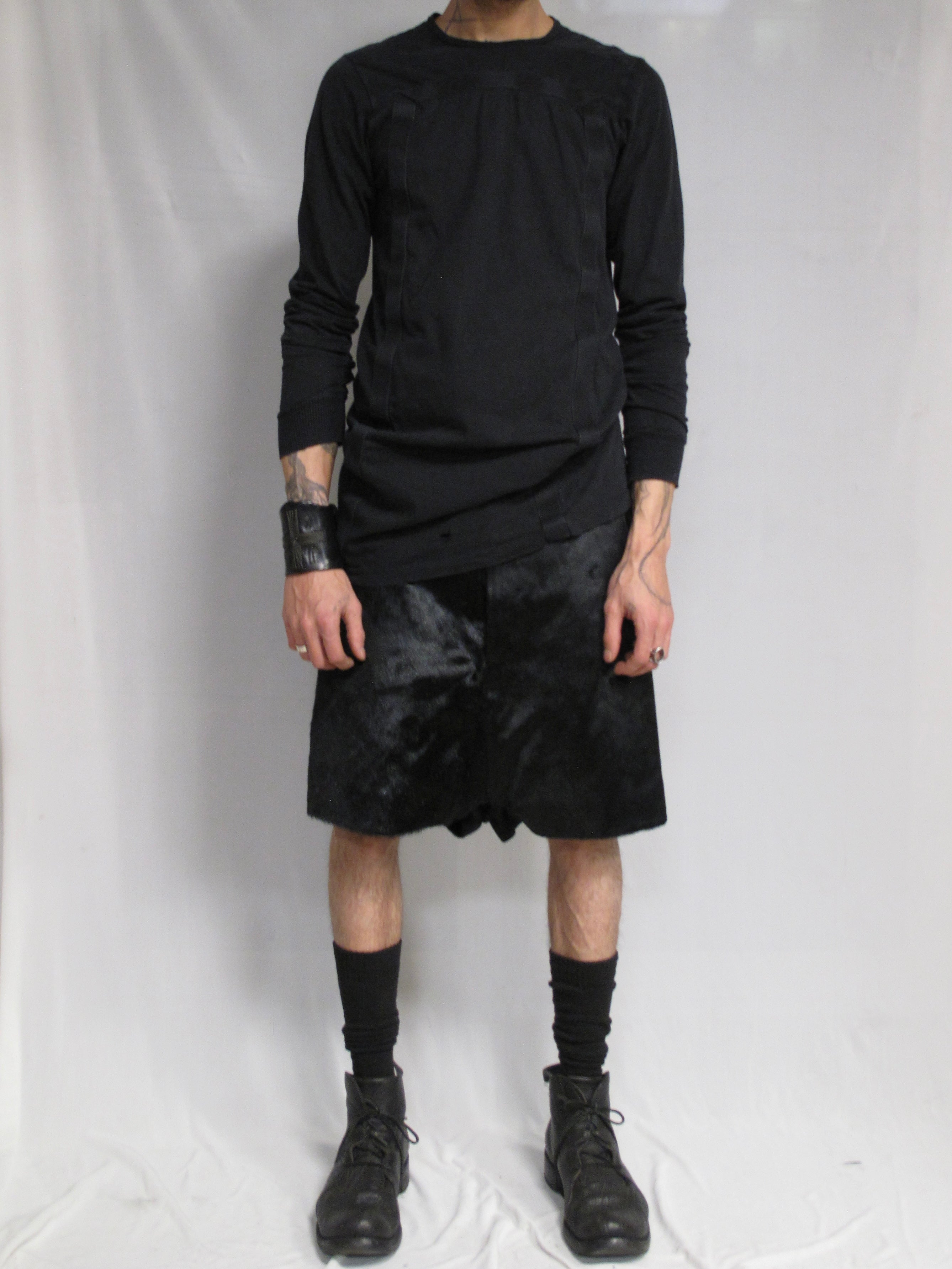 Boris Bidjan Saberi Pony Hair Low Crotch Shorts