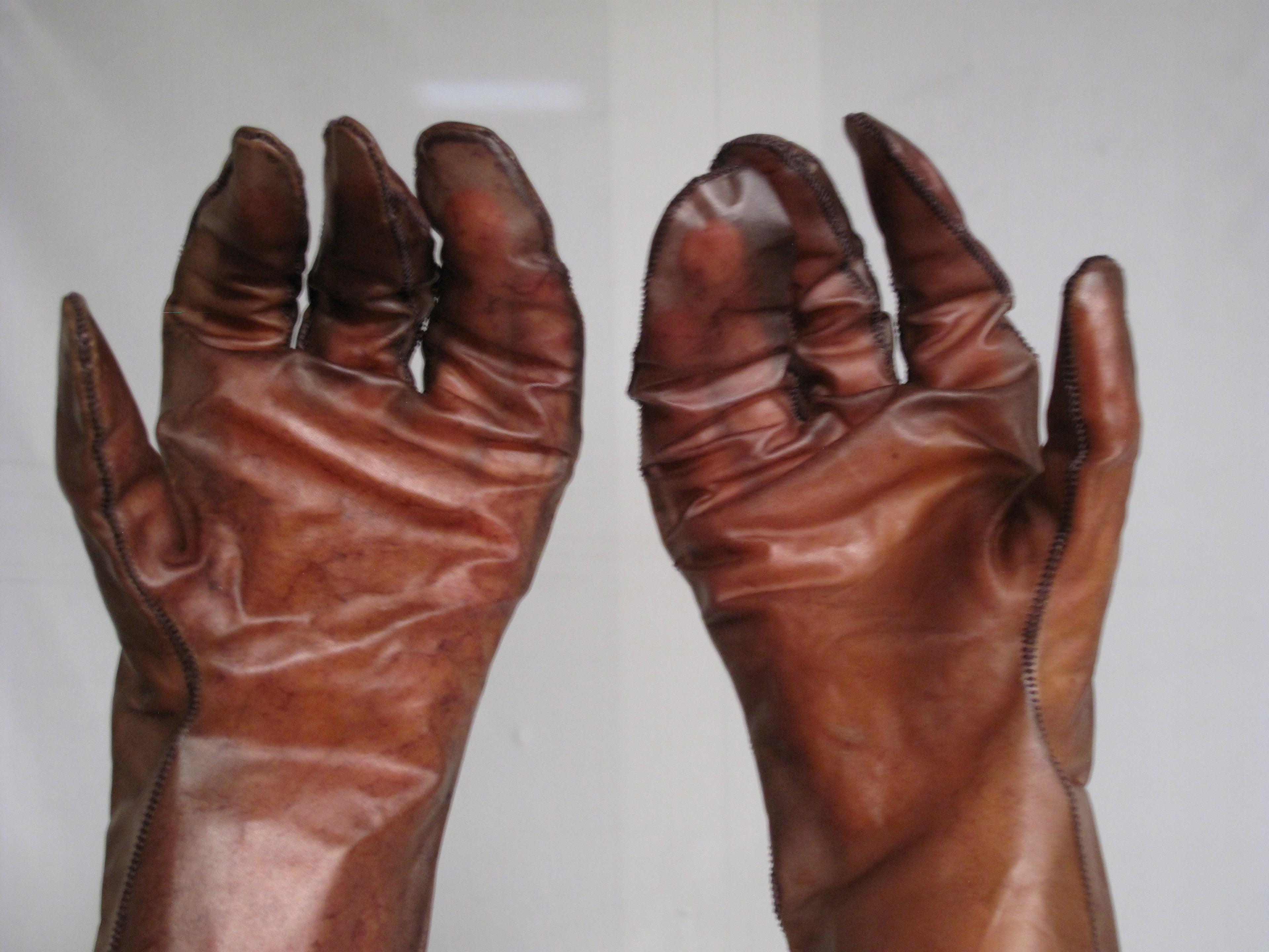 Boris Bidjan Saberi Transparent Horse Leather Gloves with 8 fingers