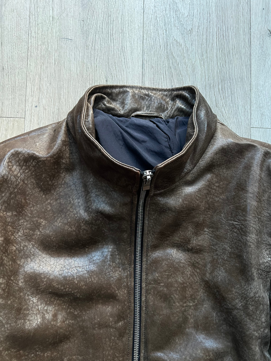 Incarnation Horse Leather padded jacket